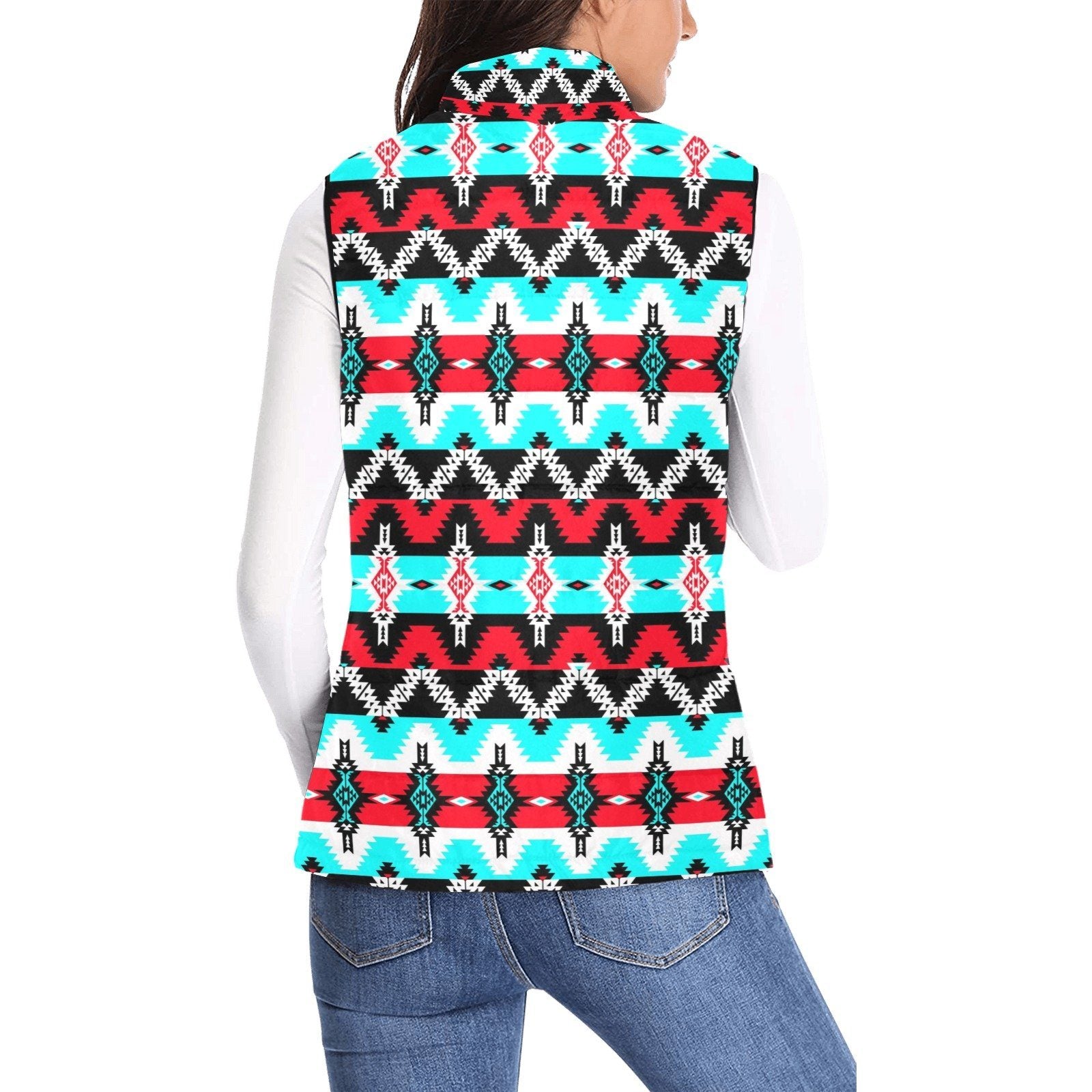 Two Spirit Dance Women's Padded Vest Jacket (Model H44) Women's Padded Vest Jacket (H44) e-joyer