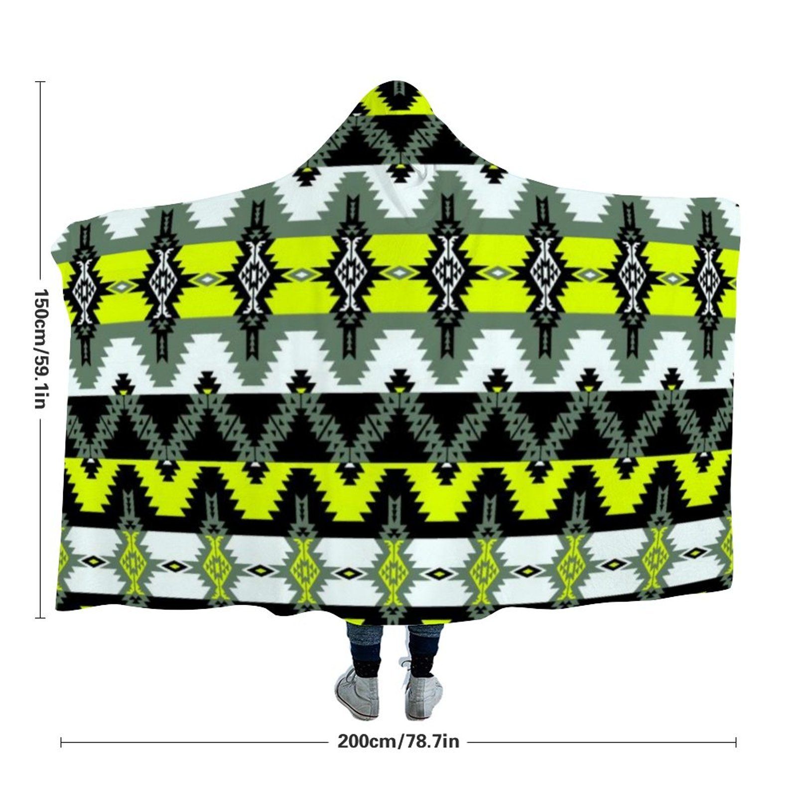 Two Spirit Medicine Hooded Blanket 49 Dzine