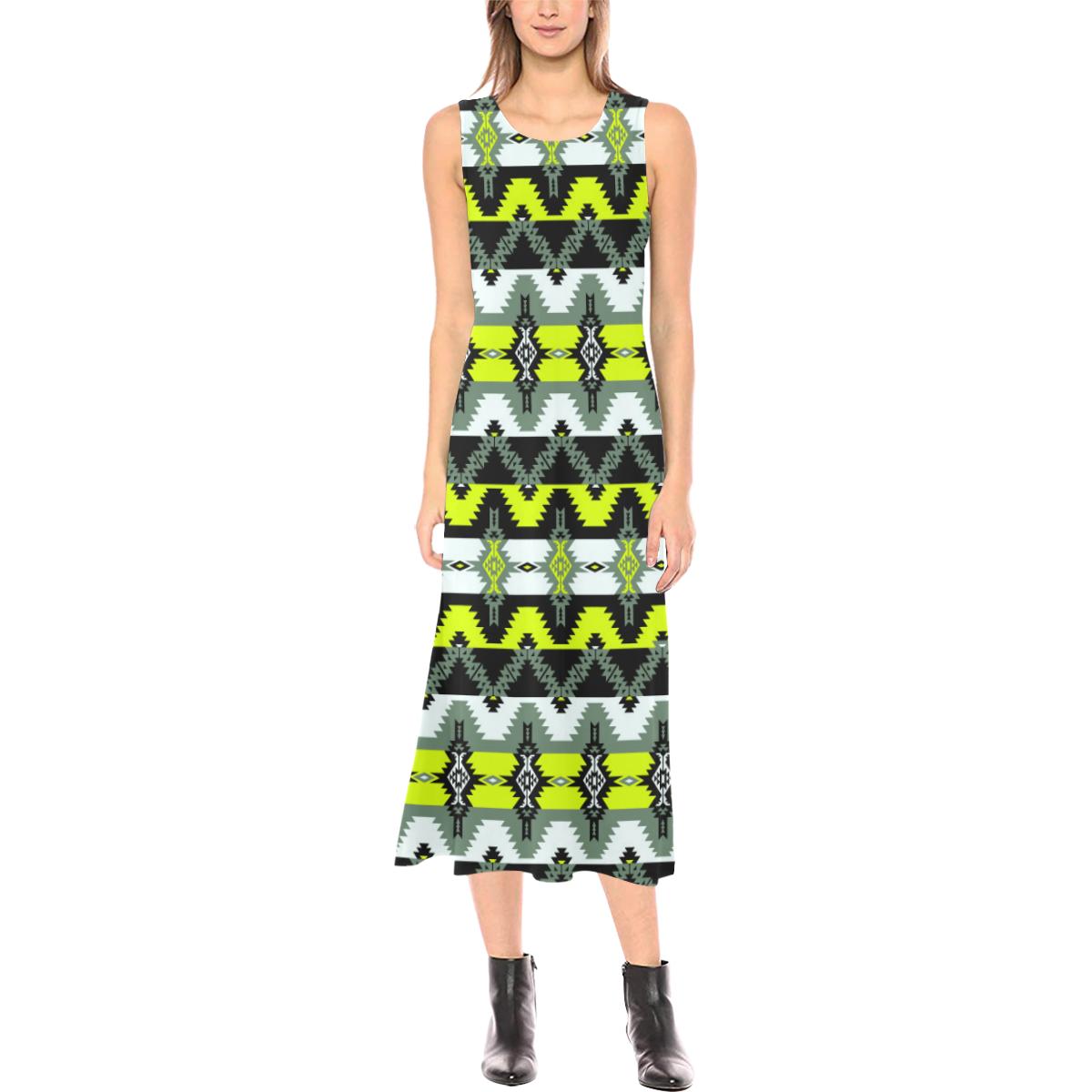Two Spirit Medicine Phaedra Sleeveless Open Fork Long Dress (Model D08) dress e-joyer