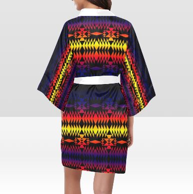 Two Worlds Apart Kimono Robe Artsadd