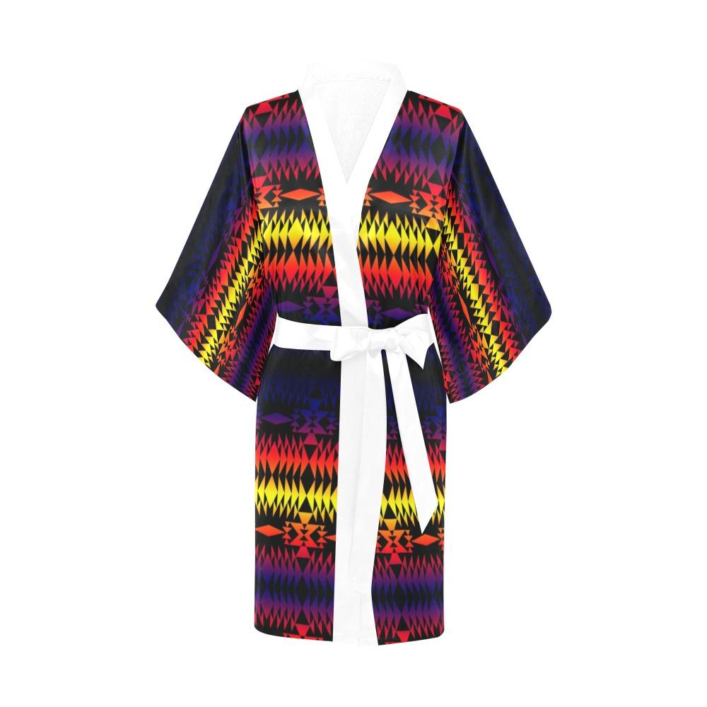 Two Worlds Apart Kimono Robe Artsadd