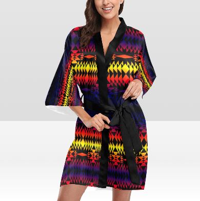 Two Worlds Apart Kimono Robe Artsadd