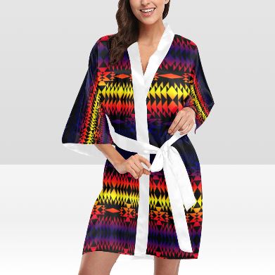Two Worlds Apart Kimono Robe Artsadd