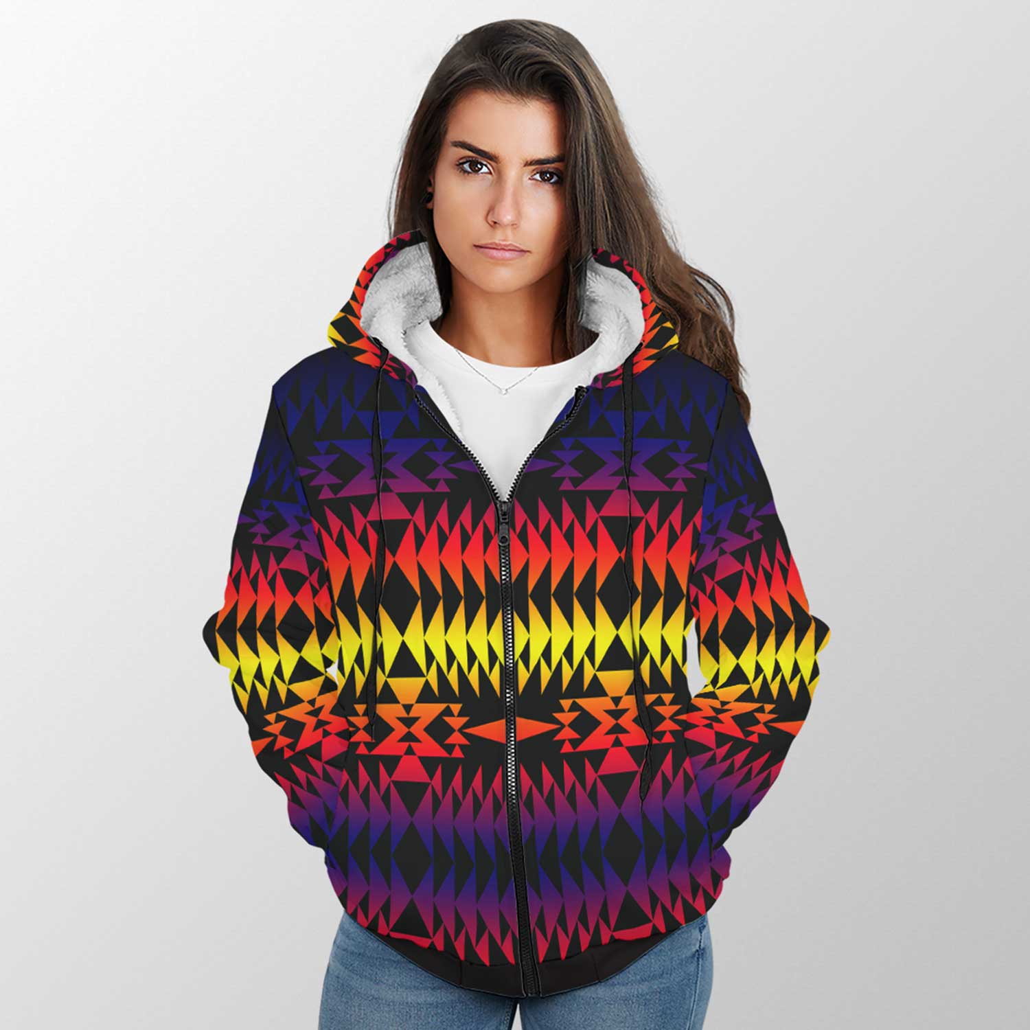Two Worlds Apart Sherpa Hoodie 49 Dzine
