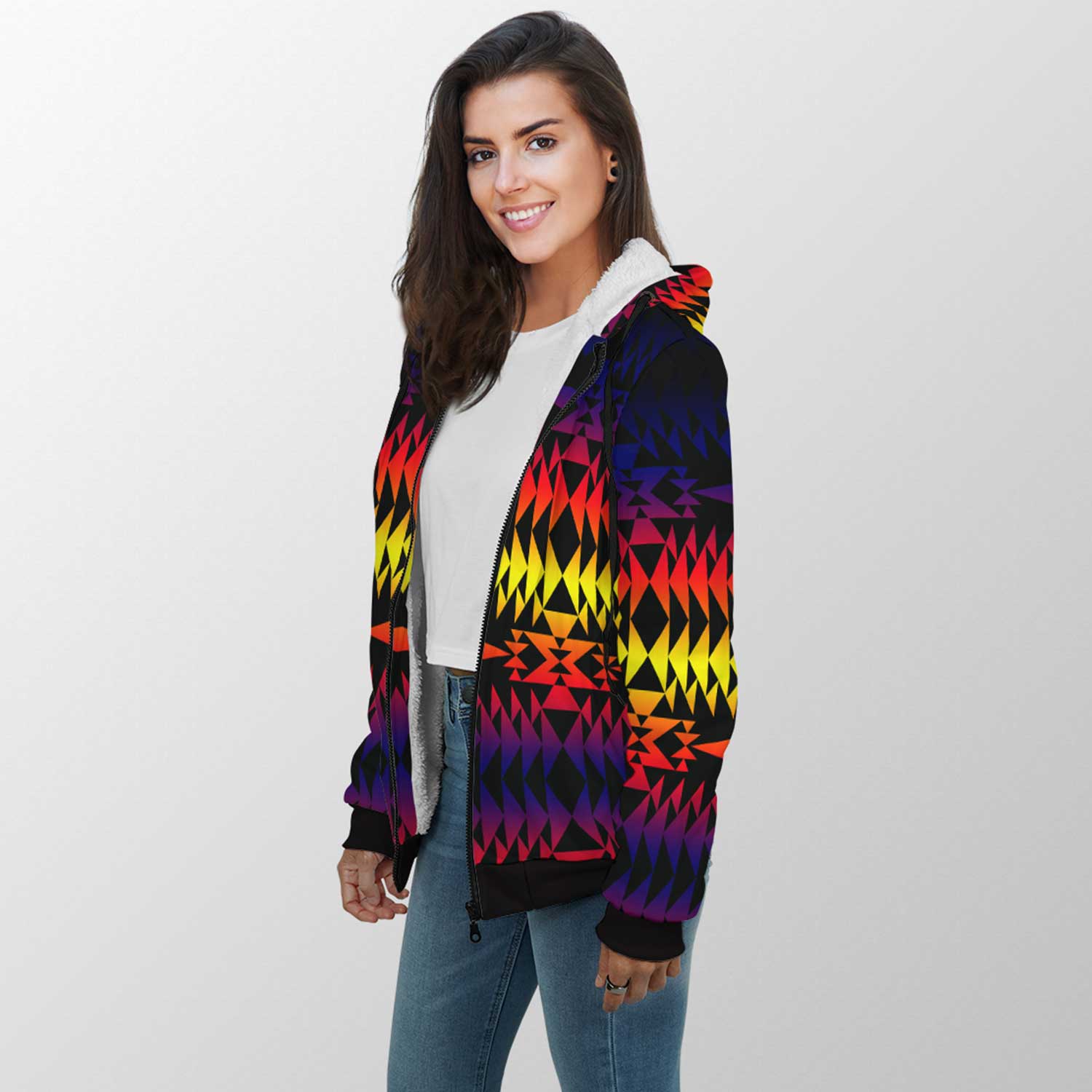 Two Worlds Apart Sherpa Hoodie 49 Dzine