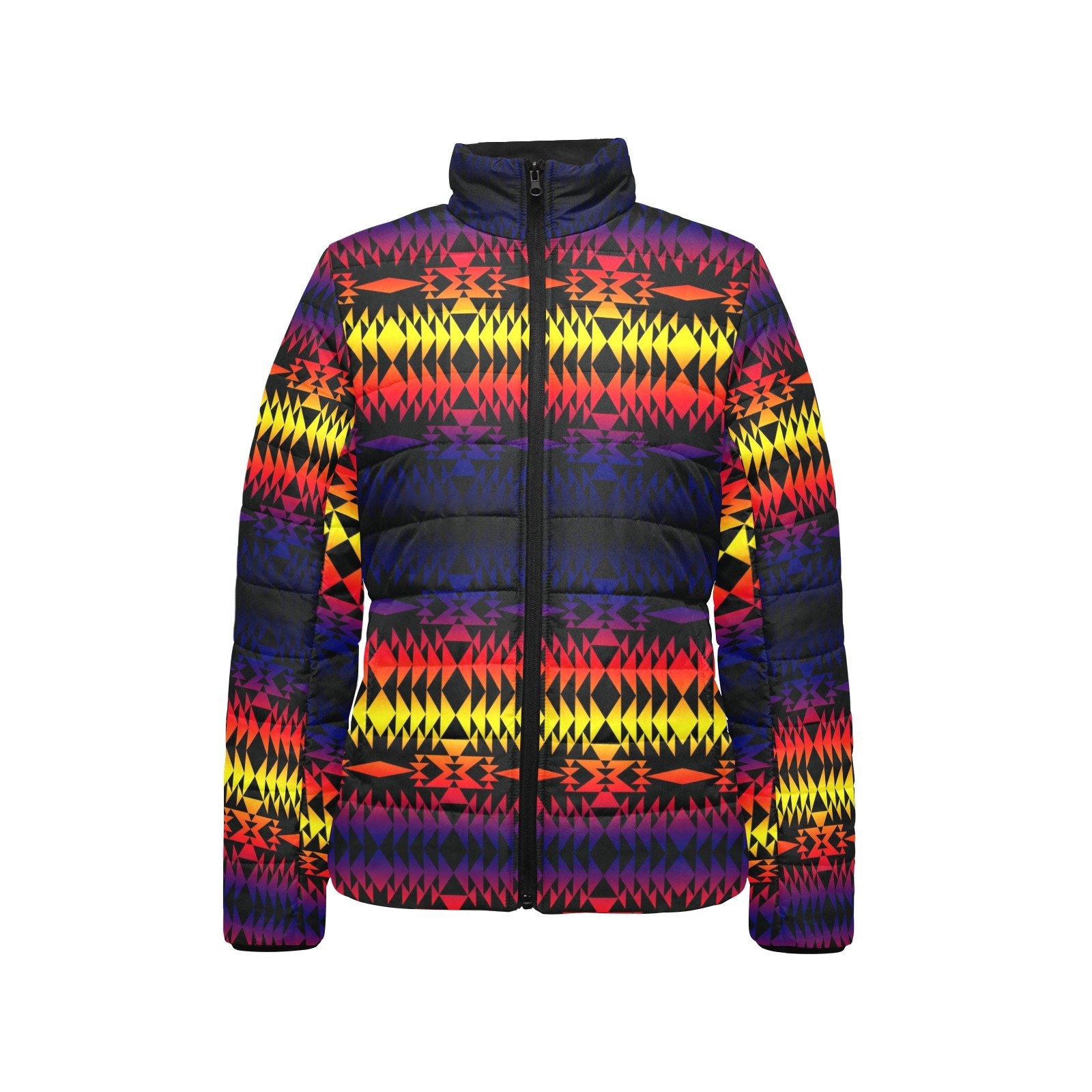 Two Worlds Apart Women's Stand Collar Padded Jacket (Model H41) jacket e-joyer