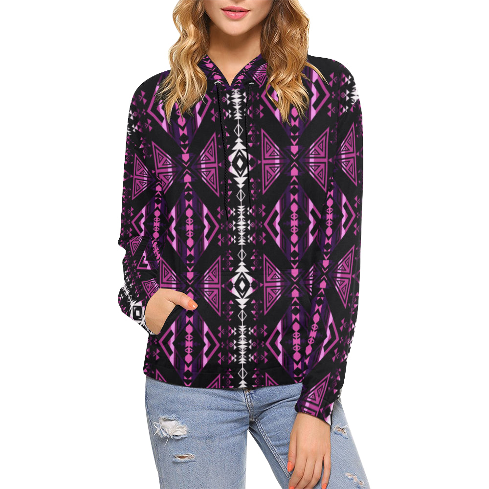 Upstream Expedition Moonlight Shadows All Over Print Hoodie for Women (USA Size) (Model H13) All Over Print Hoodie for Women (H13) e-joyer