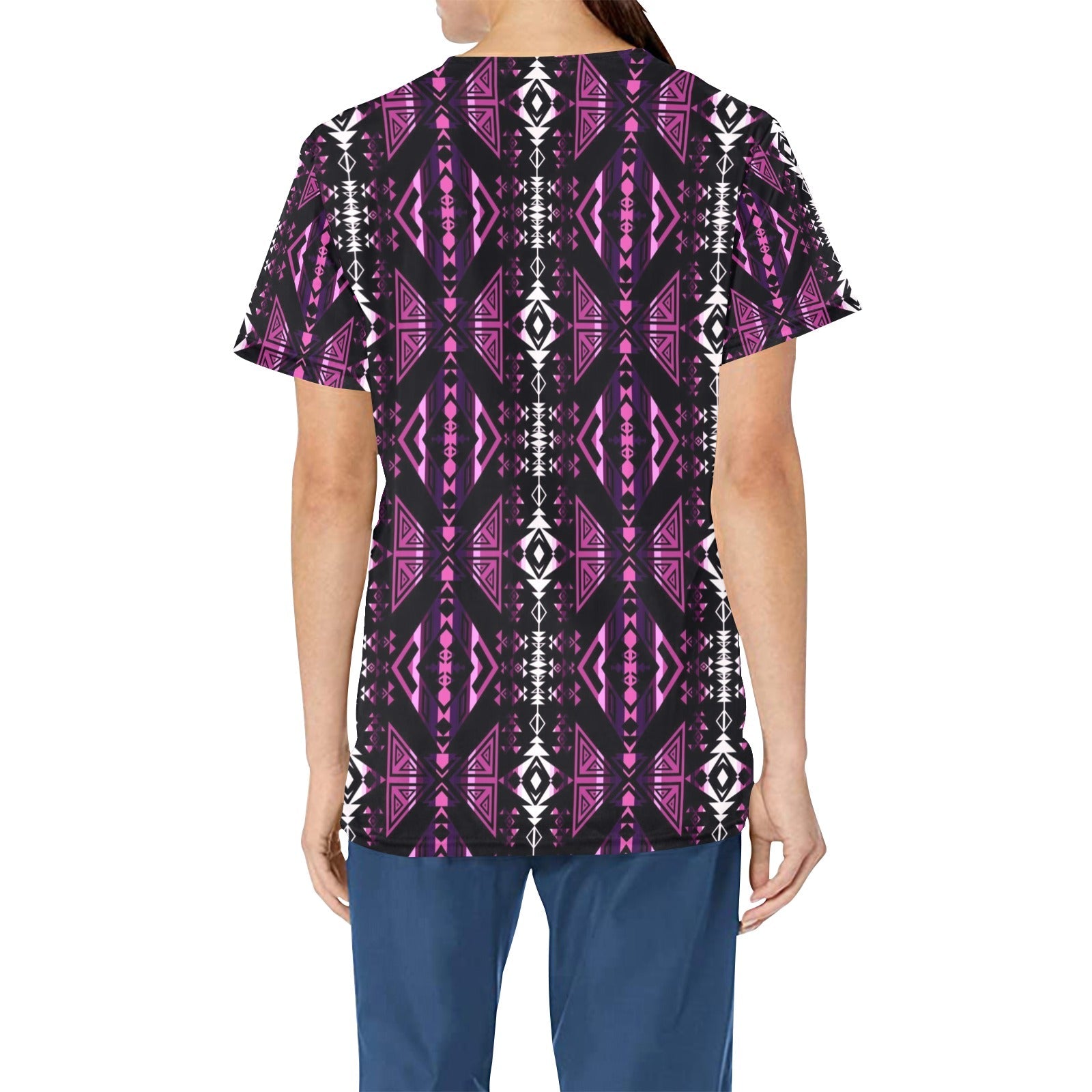 Upstream Expedition Moonlight Shadows All Over Print Scrub Top Scrub Top e-joyer