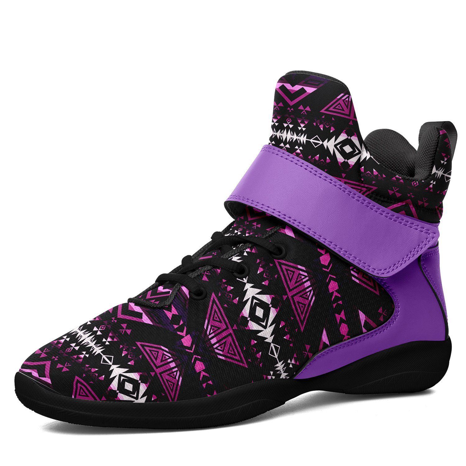 Upstream Expedition Moonlight Shadows Kid's Ipottaa Basketball / Sport High Top Shoes 49 Dzine US Child 12.5 / EUR 30 Black Sole with Lavender Strap