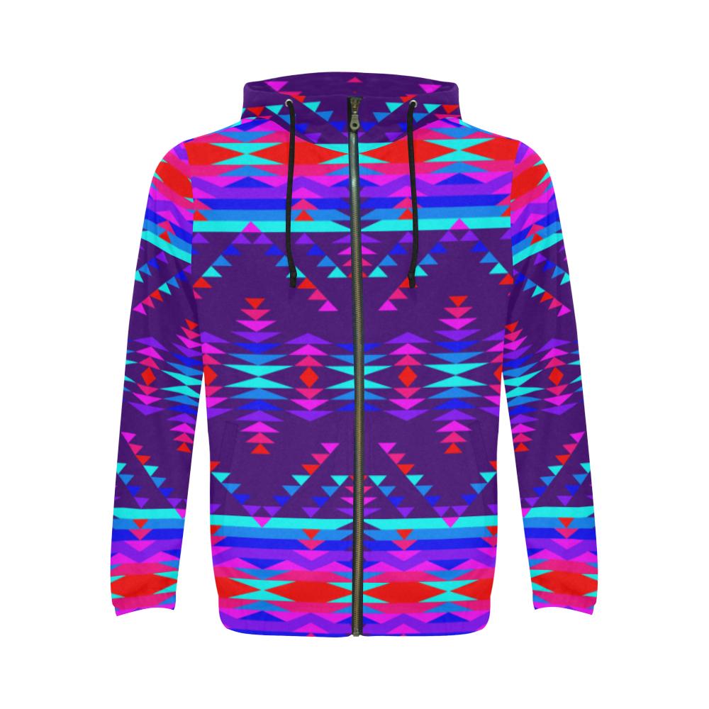 Vision of Peace LG All Over Print Full Zip Hoodie for Men (Model H14) All Over Print Full Zip Hoodie for Men (H14) e-joyer