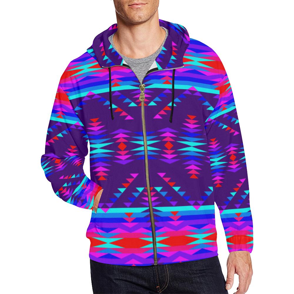 Vision of Peace LG All Over Print Full Zip Hoodie for Men (Model H14) All Over Print Full Zip Hoodie for Men (H14) e-joyer