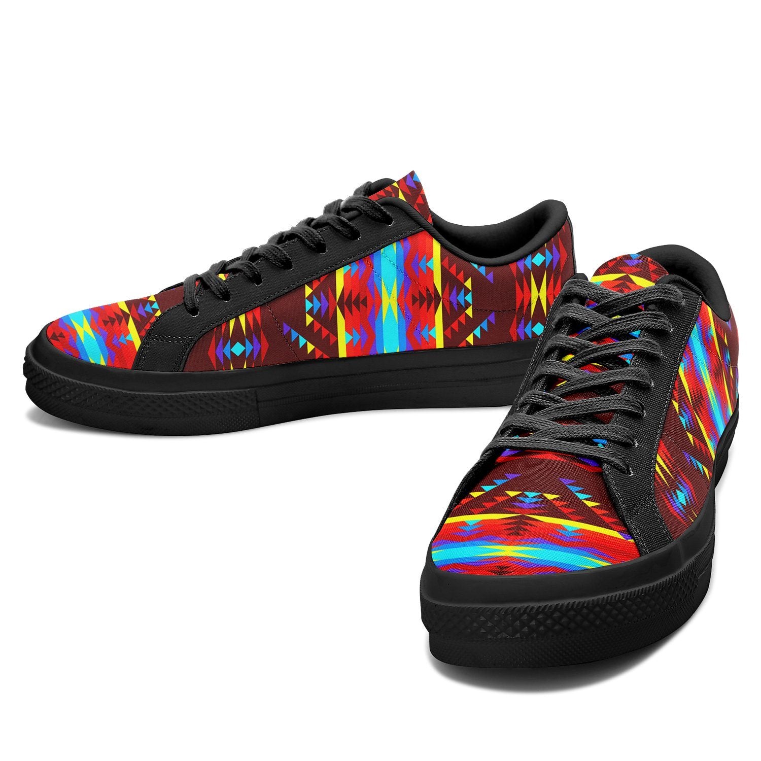 Visions of Lasting Peace Aapisi Low Top Canvas Shoes Black Sole 49 Dzine