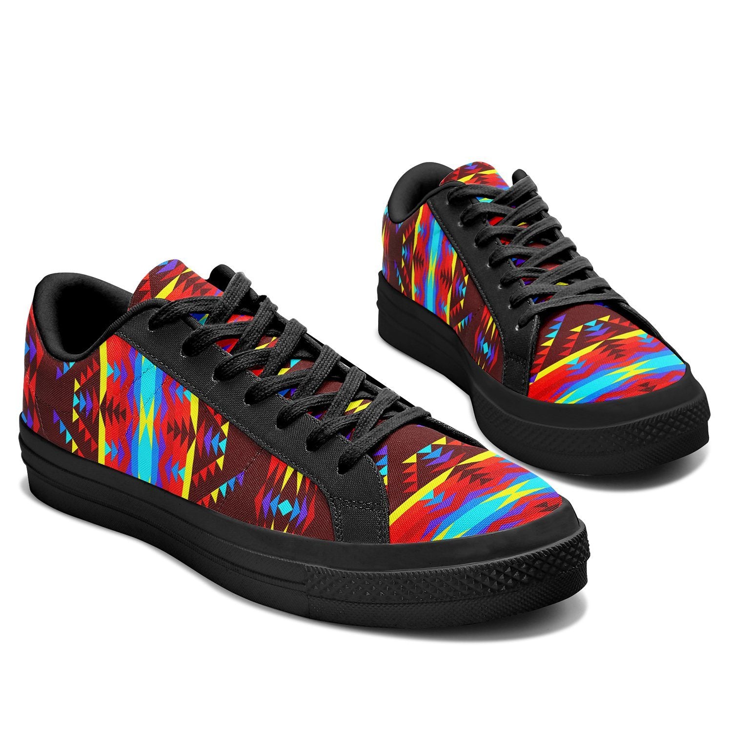 Visions of Lasting Peace Aapisi Low Top Canvas Shoes Black Sole 49 Dzine