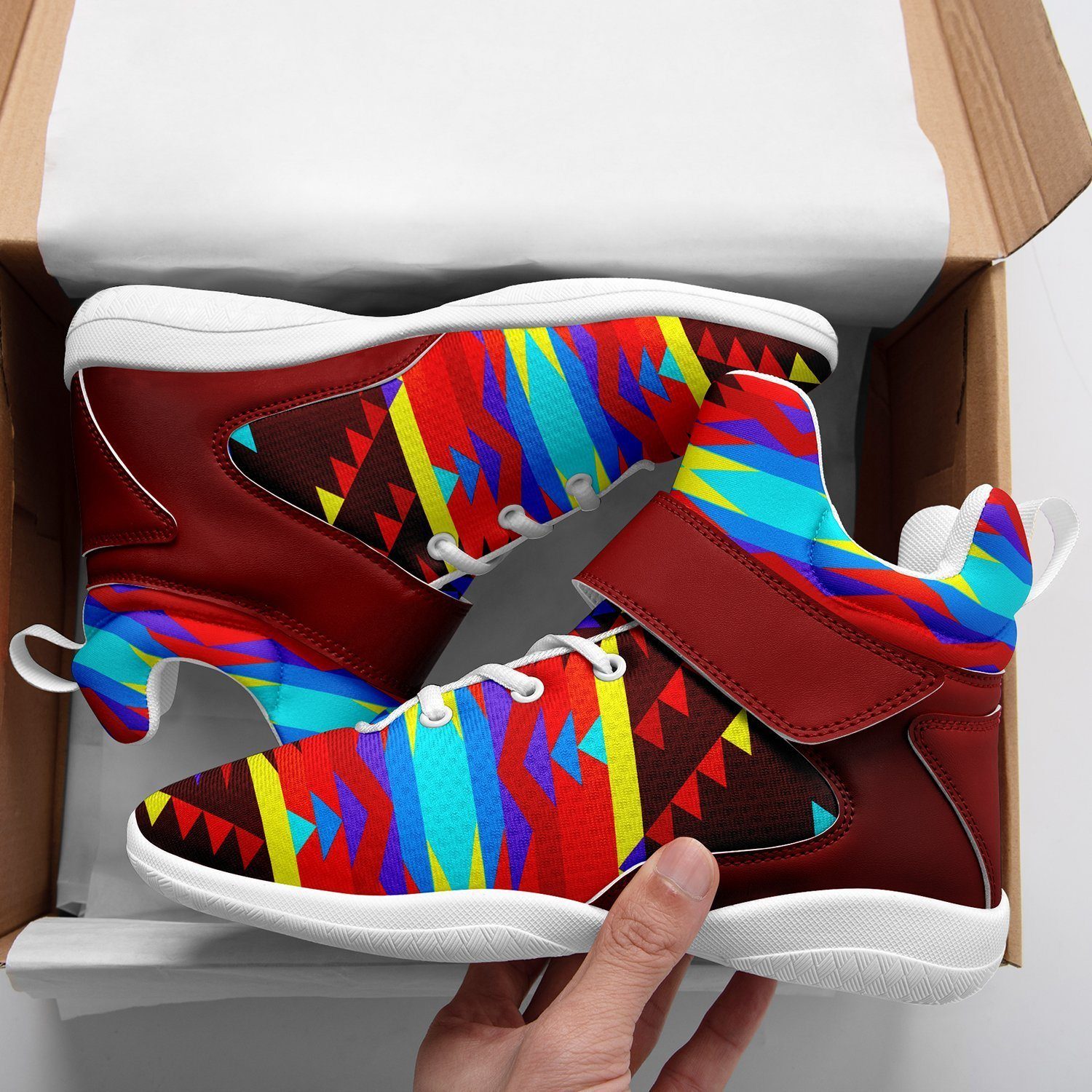 Visions of Lasting Peace Kid's Ipottaa Basketball / Sport High Top Shoes 49 Dzine