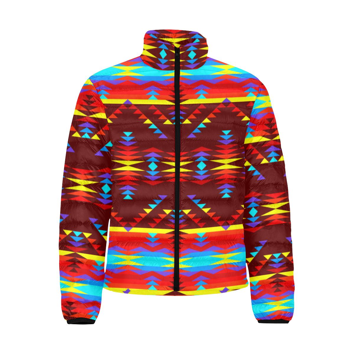 Visions of Lasting Peace Men's Stand Collar Padded Jacket (Model H41) Men's Stand Collar Padded Jacket (H41) e-joyer