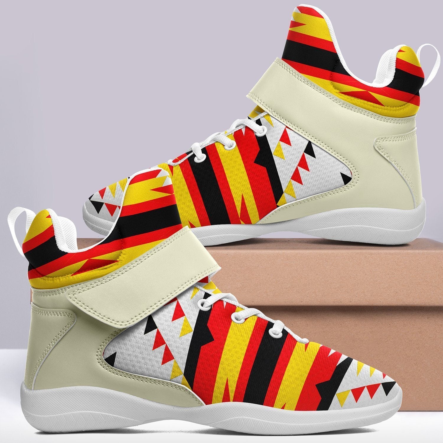 Visions of Peace Directions Ipottaa Basketball / Sport High Top Shoes - White Sole 49 Dzine