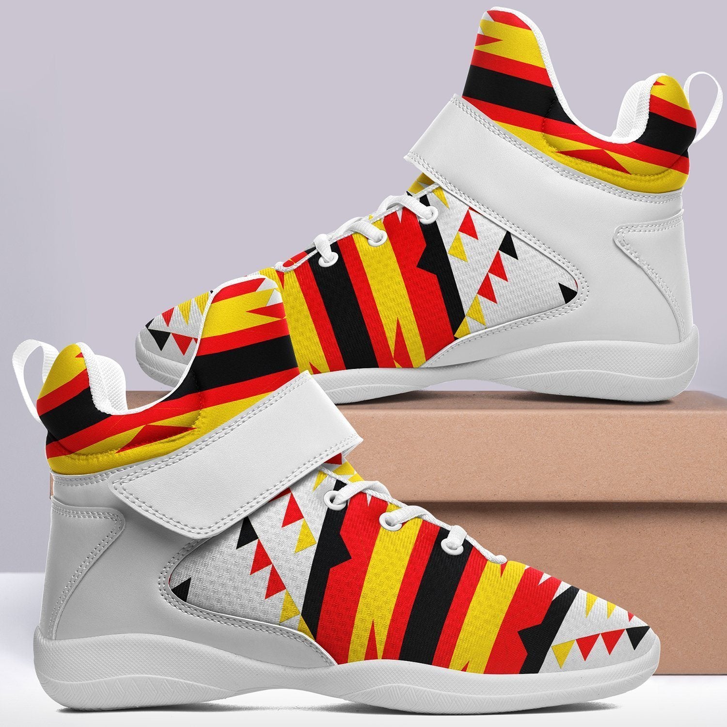 Visions of Peace Directions Ipottaa Basketball / Sport High Top Shoes - White Sole 49 Dzine