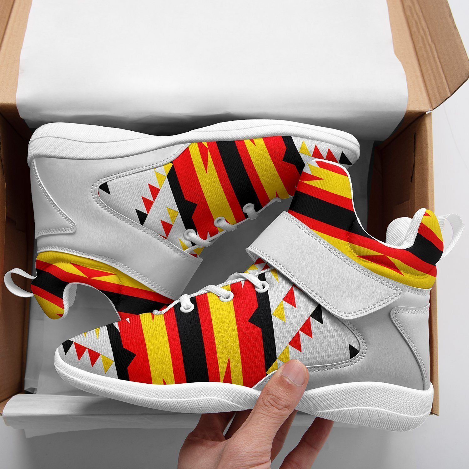 Visions of Peace Directions Ipottaa Basketball / Sport High Top Shoes - White Sole 49 Dzine