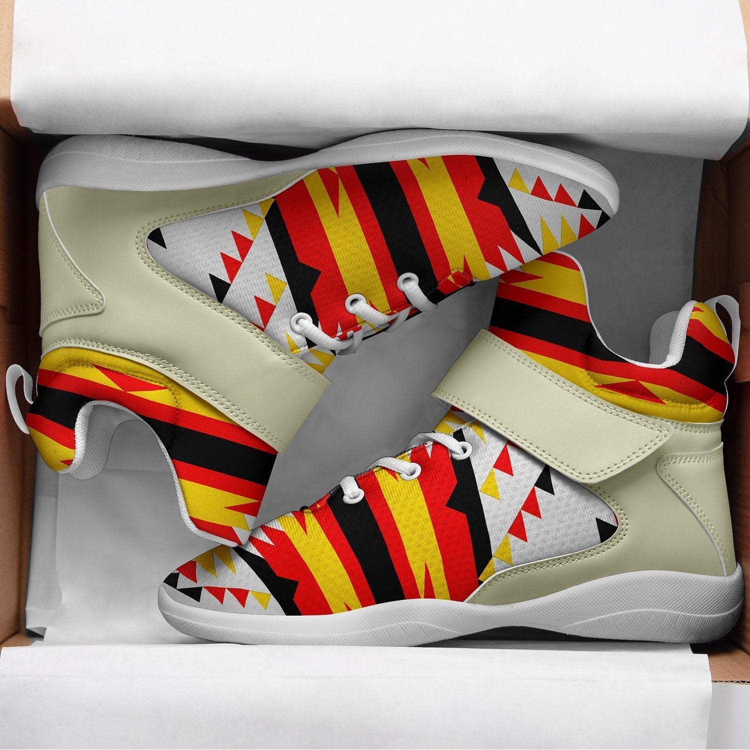 Visions of Peace Directions Ipottaa Basketball / Sport High Top Shoes - White Sole 49 Dzine