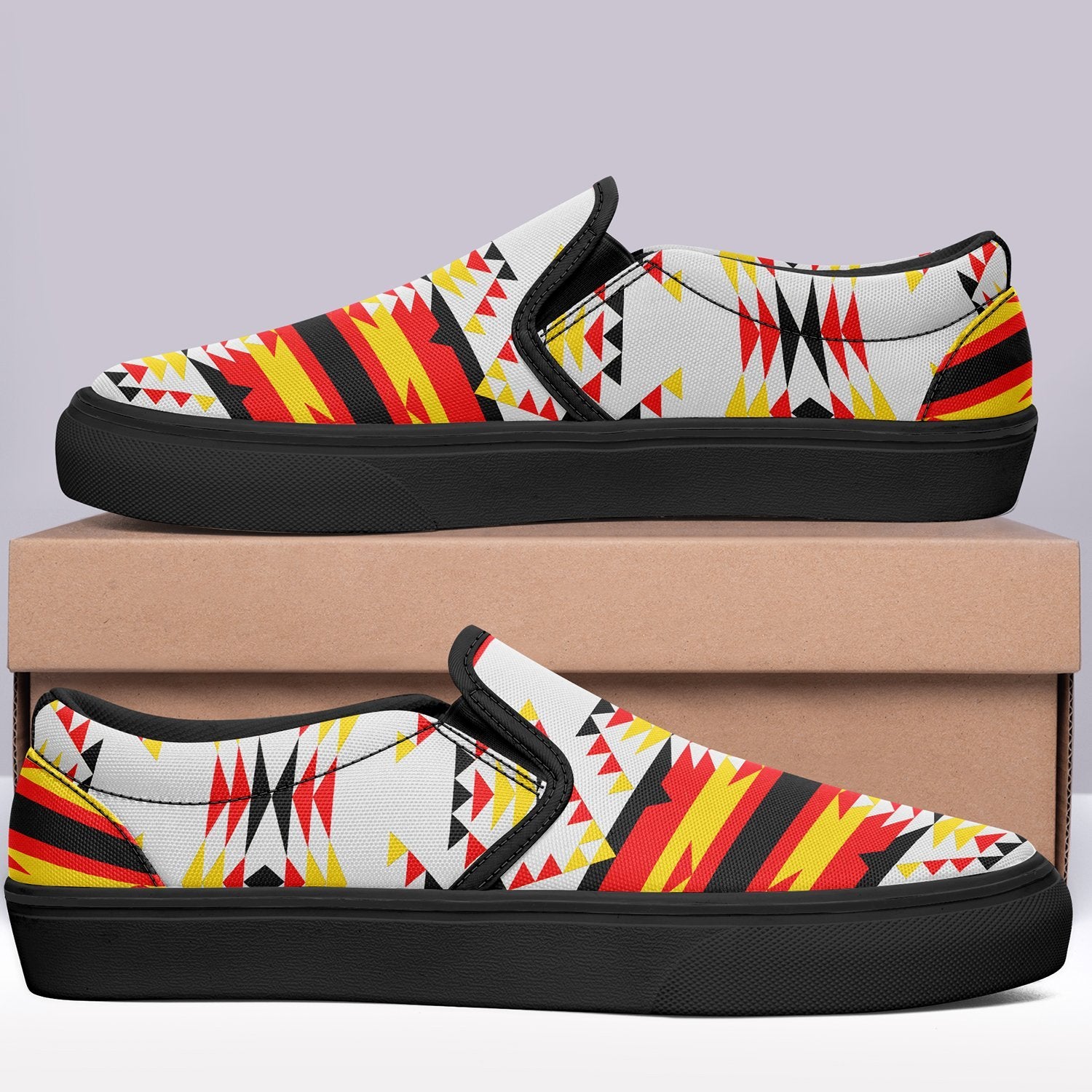 Visions of Peace Directions Otoyimm Canvas Slip On Shoes 49 Dzine