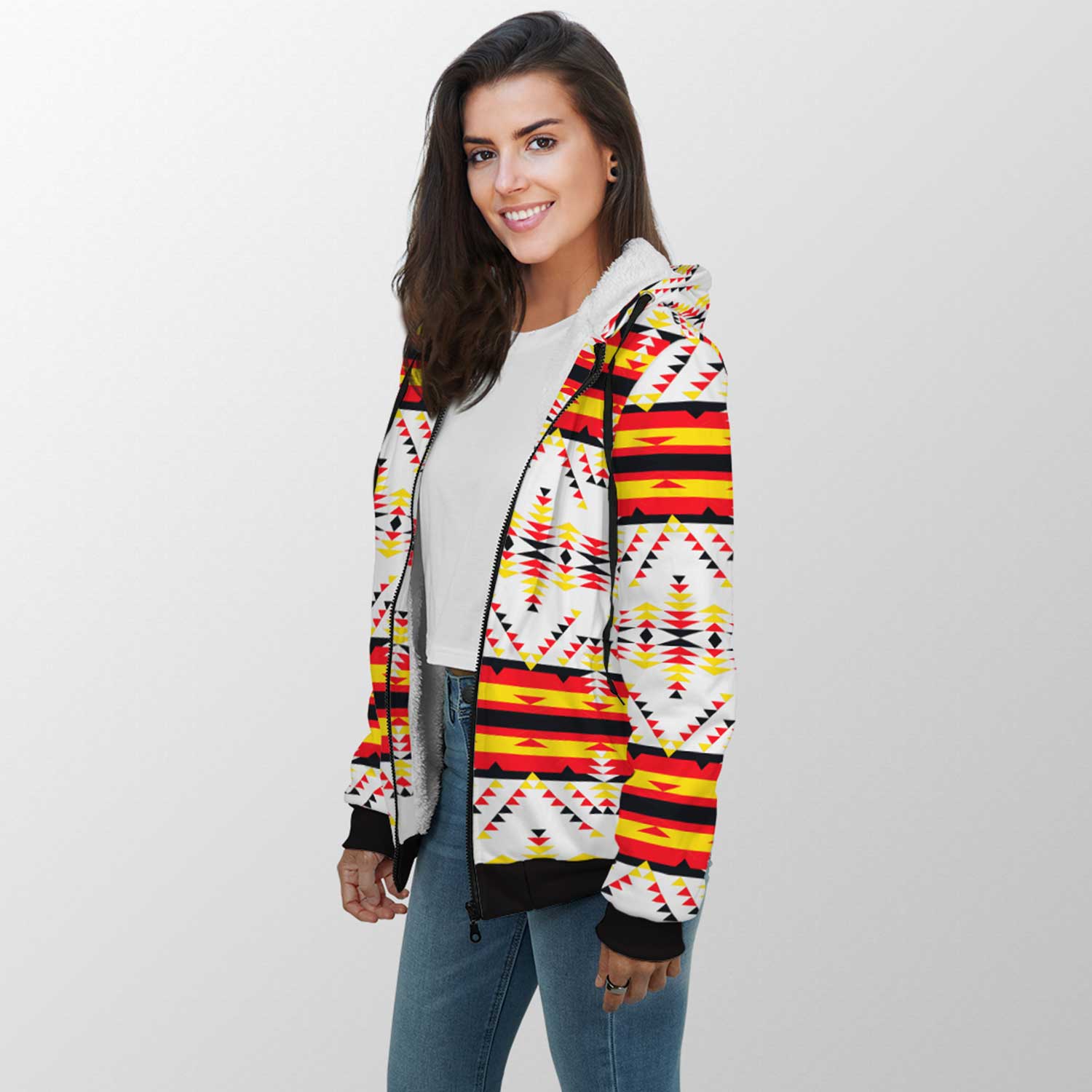 Visions of Peace Directions Sherpa Hoodie 49 Dzine