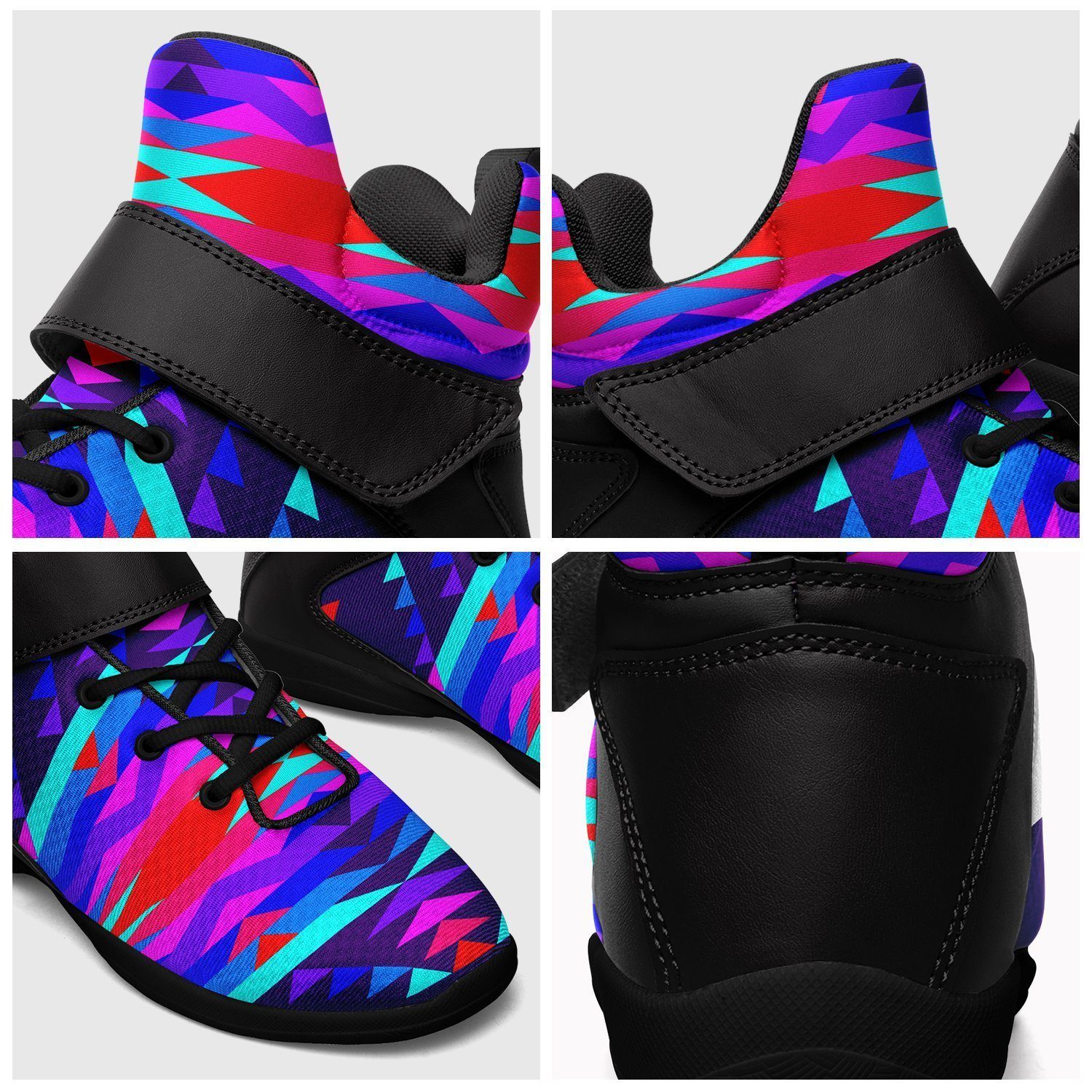 Visions of Peace Ipottaa Basketball / Sport High Top Shoes - Black Sole 49 Dzine