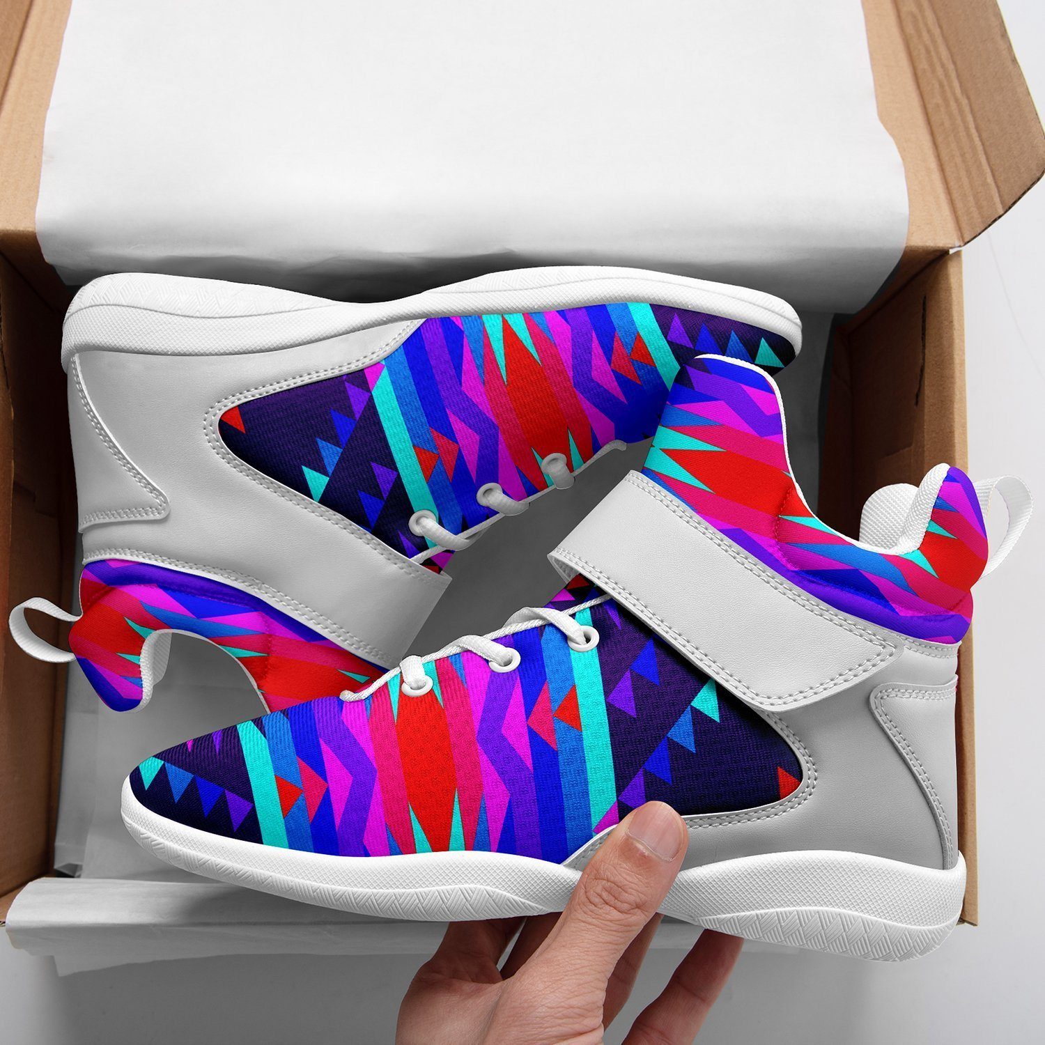 Visions of Peace Ipottaa Basketball / Sport High Top Shoes - White Sole 49 Dzine