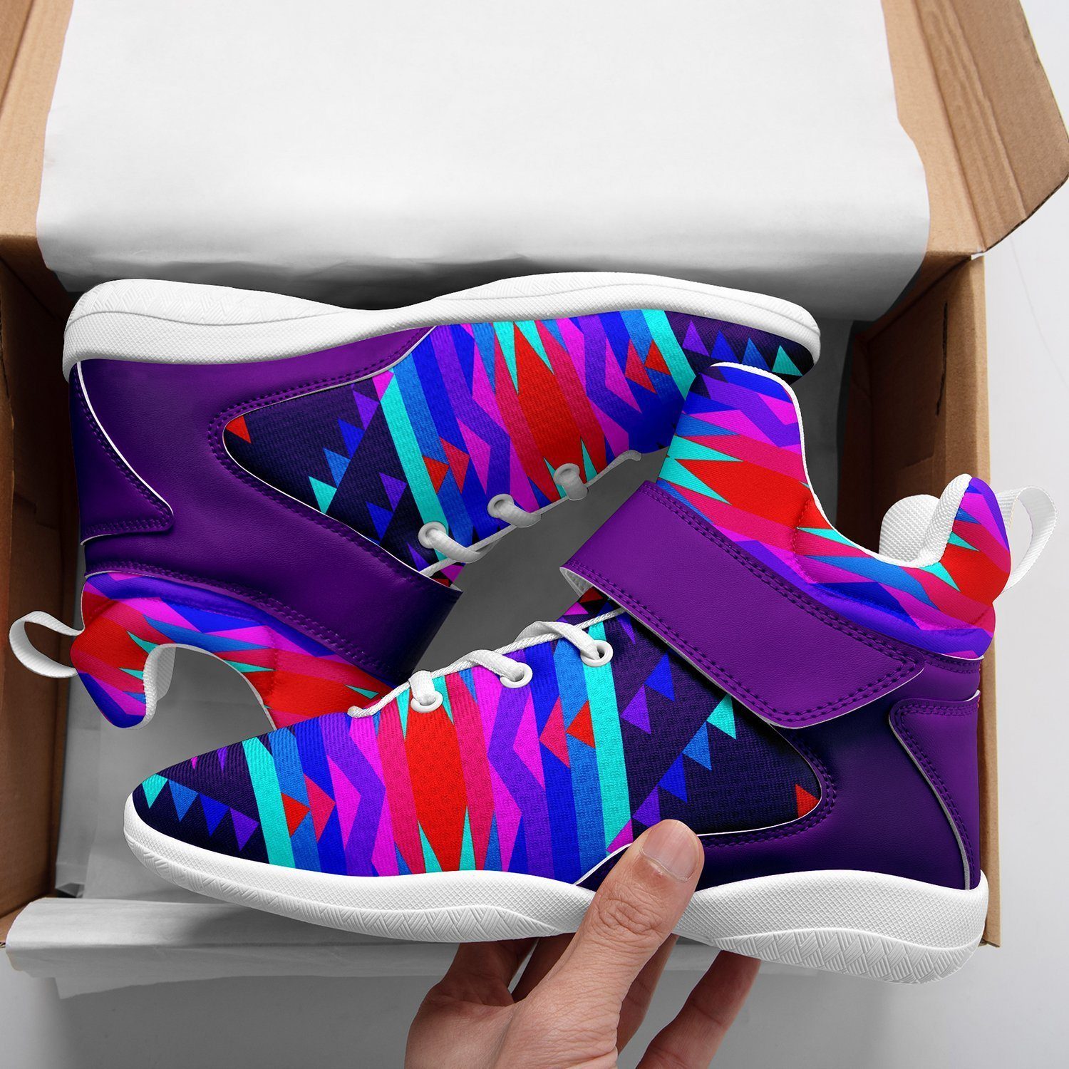 Visions of Peace Ipottaa Basketball / Sport High Top Shoes - White Sole 49 Dzine