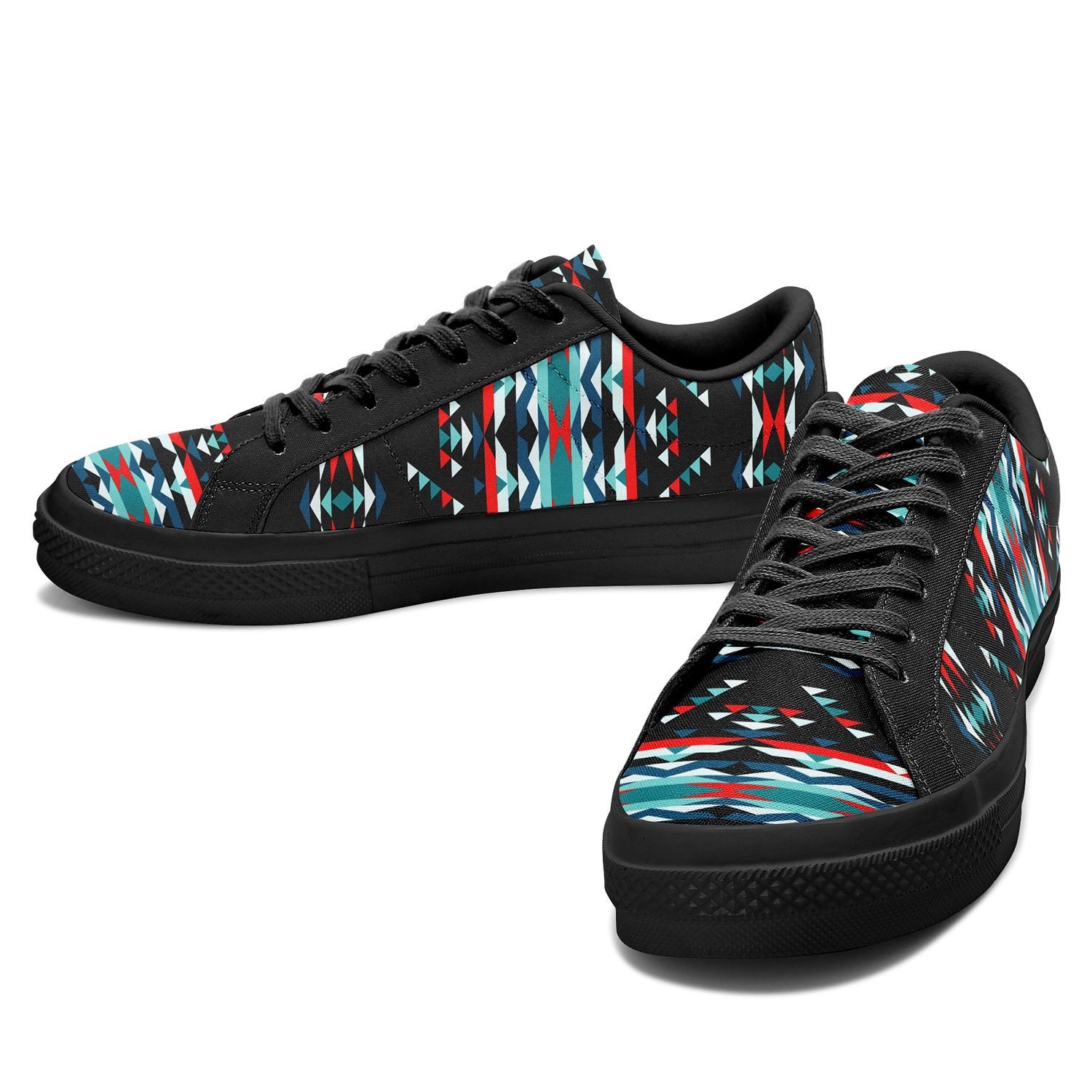 Visions of Peaceful Nights Aapisi Low Top Canvas Shoes Black Sole 49 Dzine