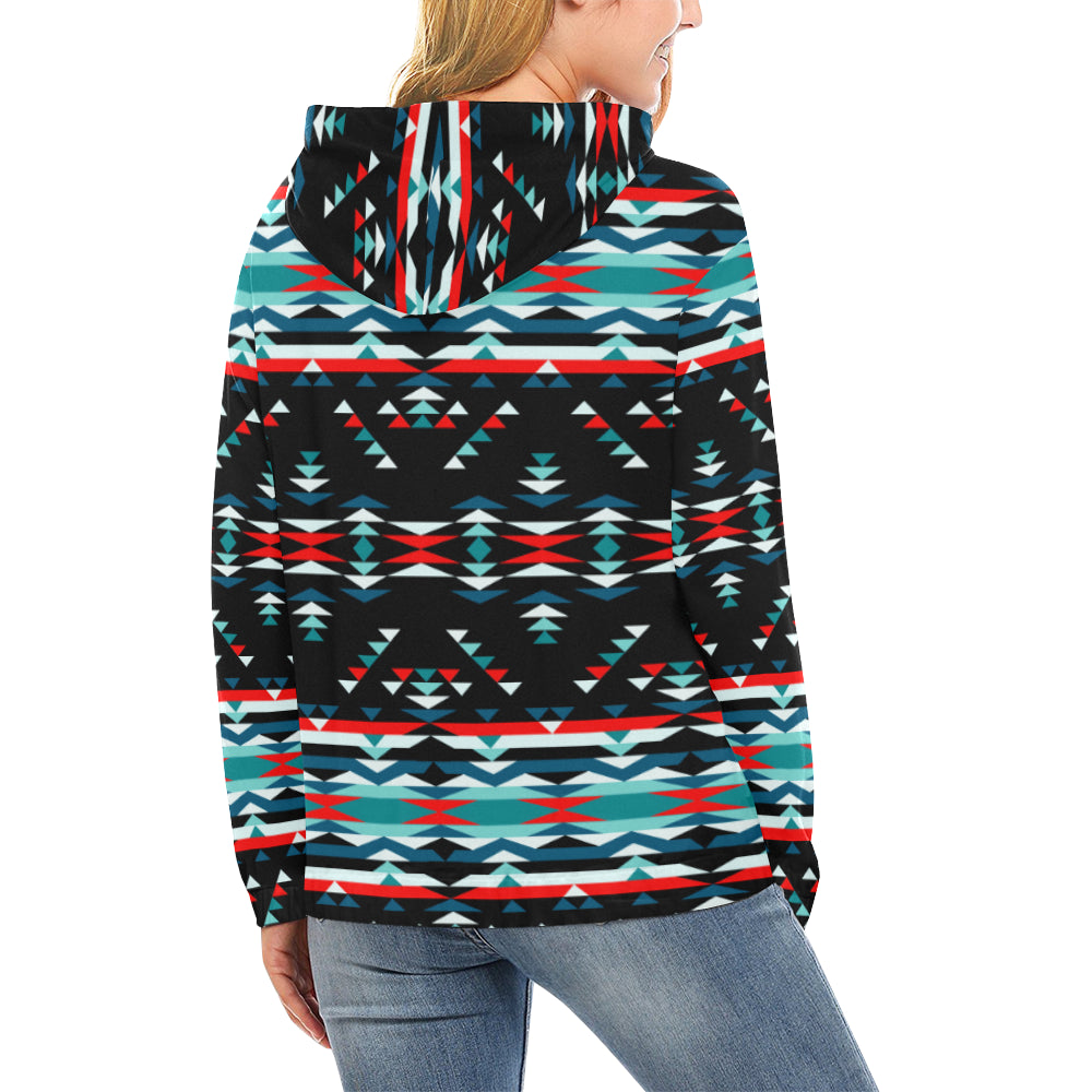 Visions of Peaceful Nights All Over Print Hoodie for Women (USA Size) (Model H13) Hoodie e-joyer