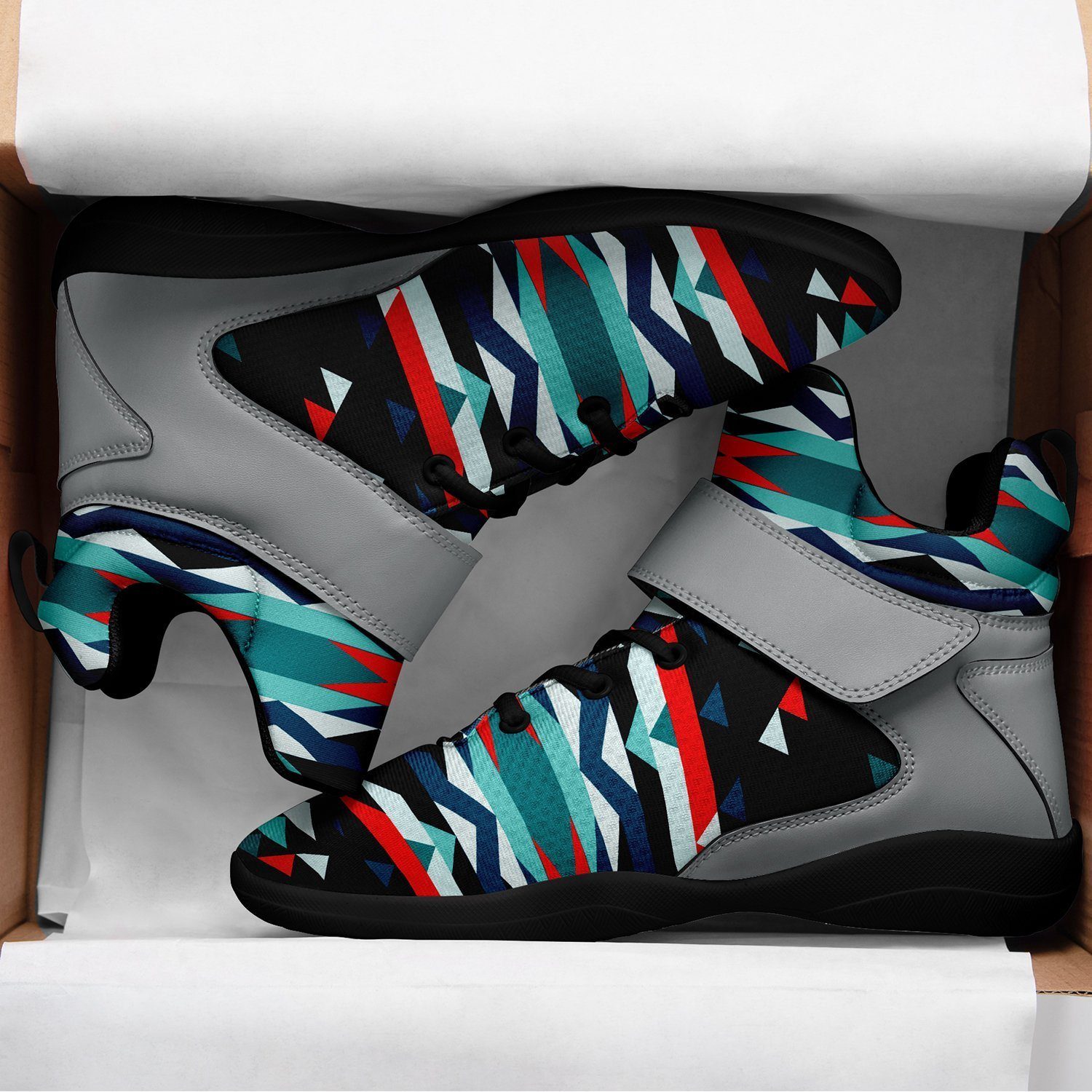 Visions of Peaceful Nights Ipottaa Basketball / Sport High Top Shoes - Black Sole 49 Dzine