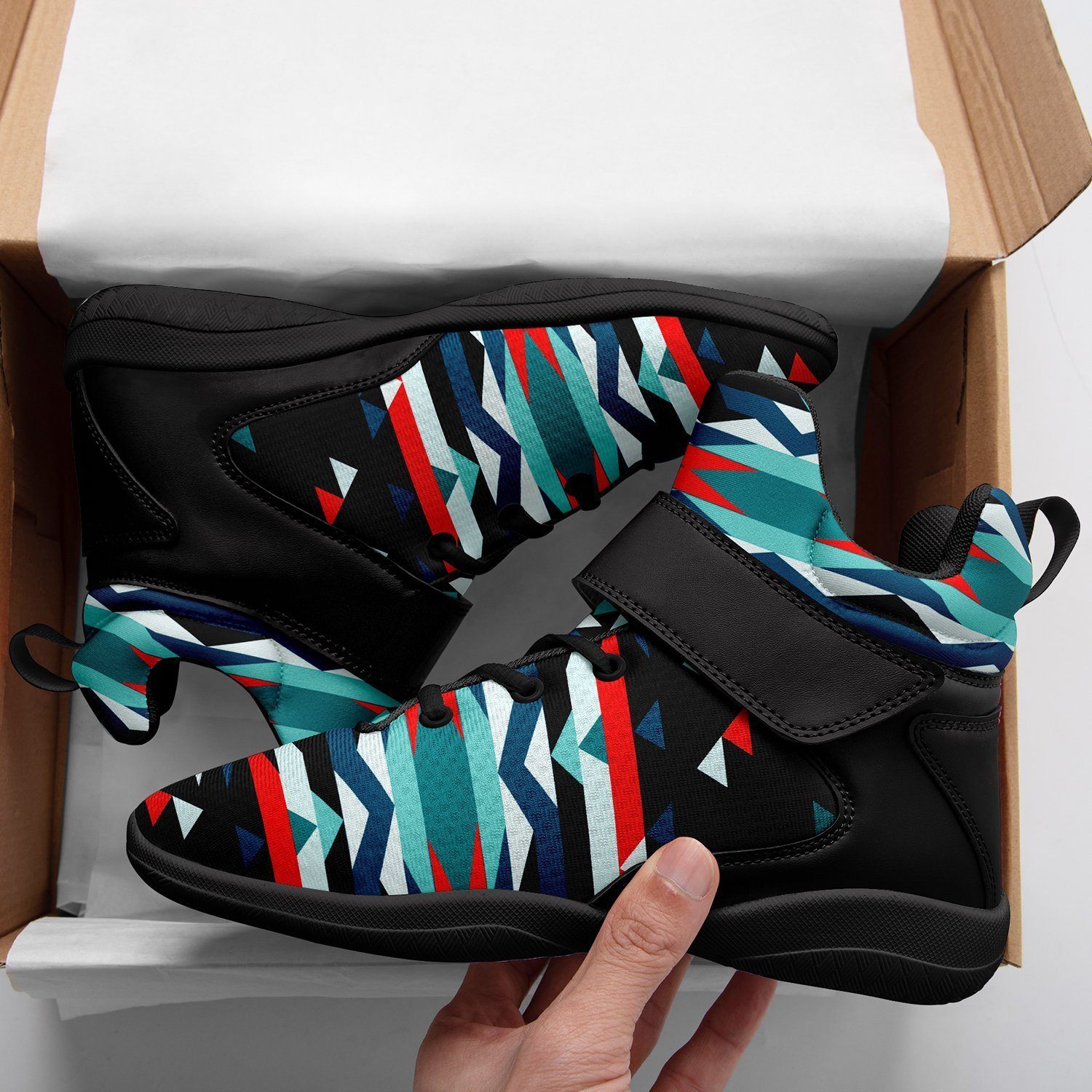 Visions of Peaceful Nights Ipottaa Basketball / Sport High Top Shoes - Black Sole 49 Dzine