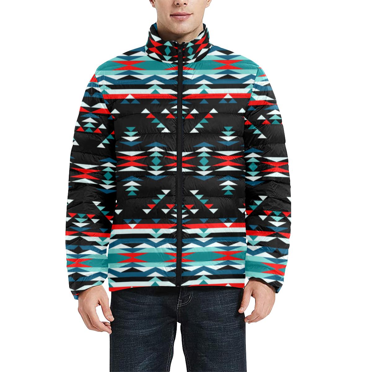 Visions of Peaceful Nights Men's Stand Collar Padded Jacket (Model H41) Men's Stand Collar Padded Jacket (H41) e-joyer