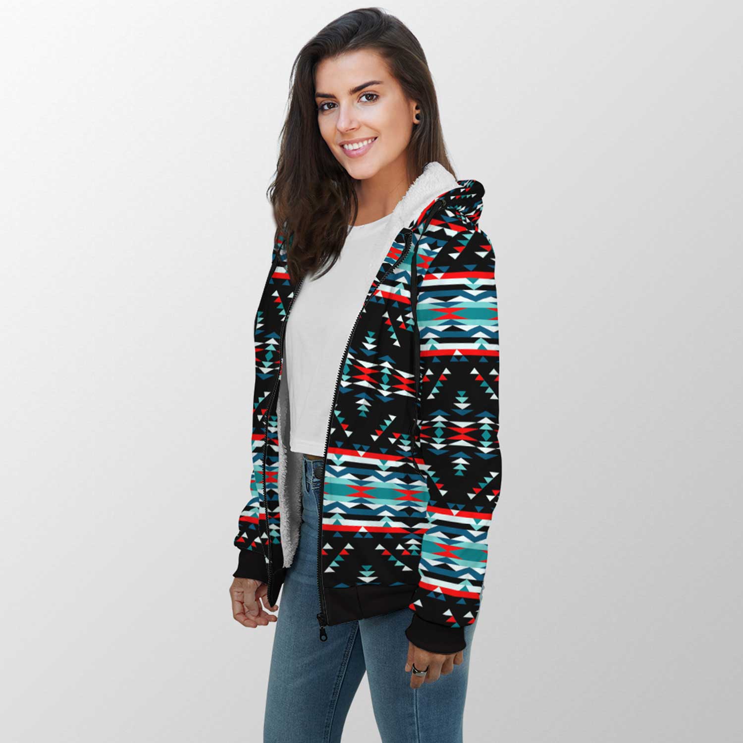 Visions of Peaceful Nights Sherpa Hoodie 49 Dzine