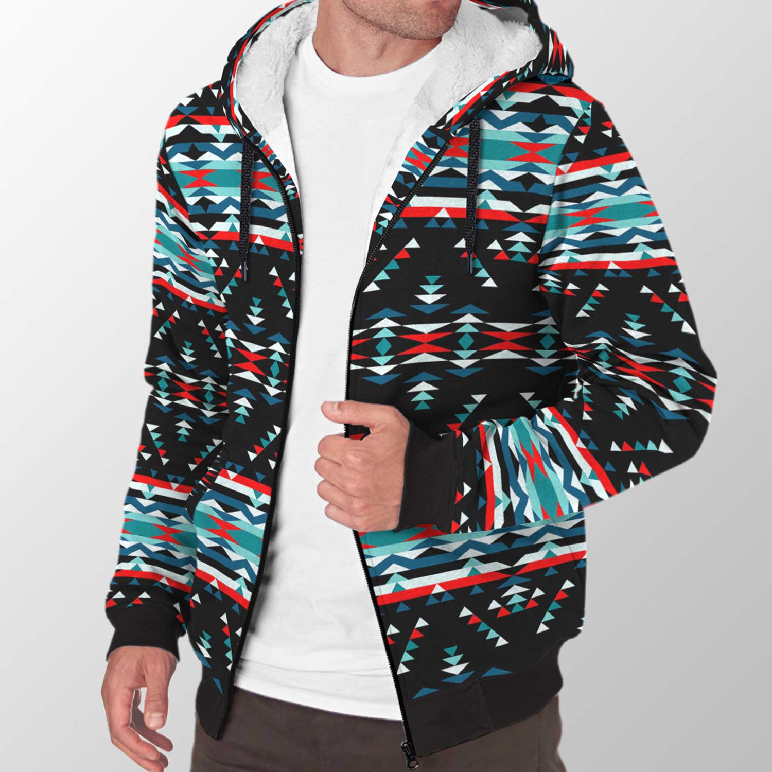Visions of Peaceful Nights Sherpa Hoodie 49 Dzine