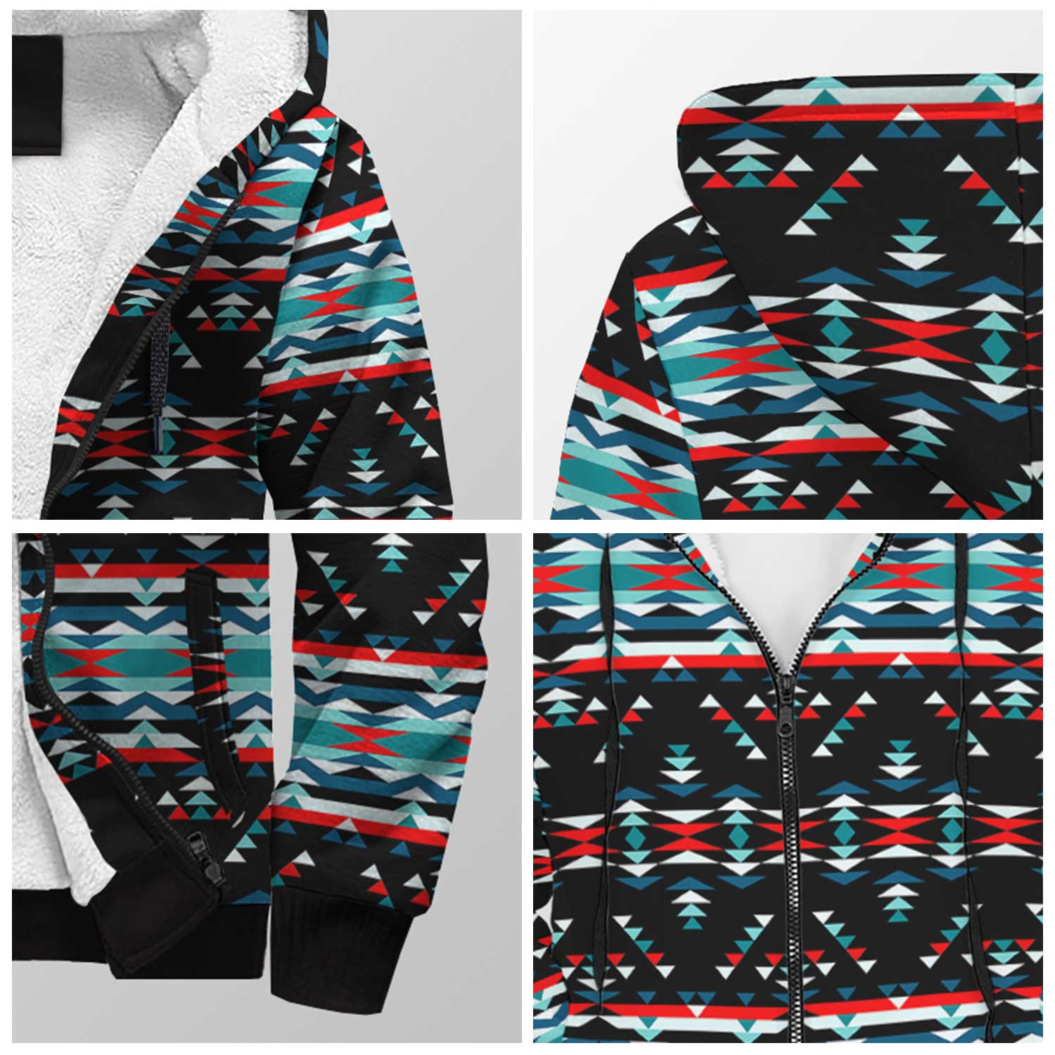 Visions of Peaceful Nights Sherpa Hoodie 49 Dzine
