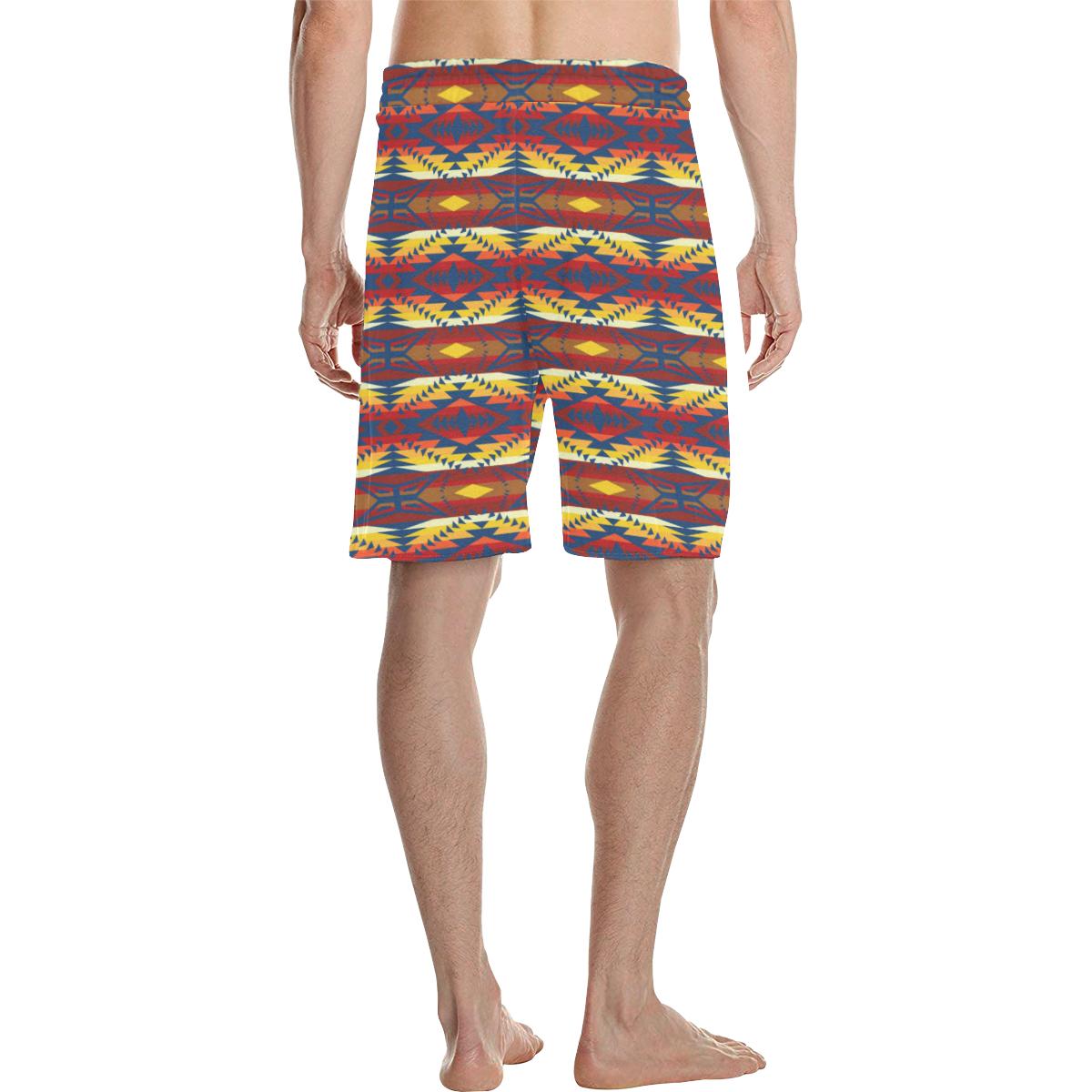 War Party Men's All Over Print Casual Shorts (Model L23) Men's Casual Shorts (L23) e-joyer