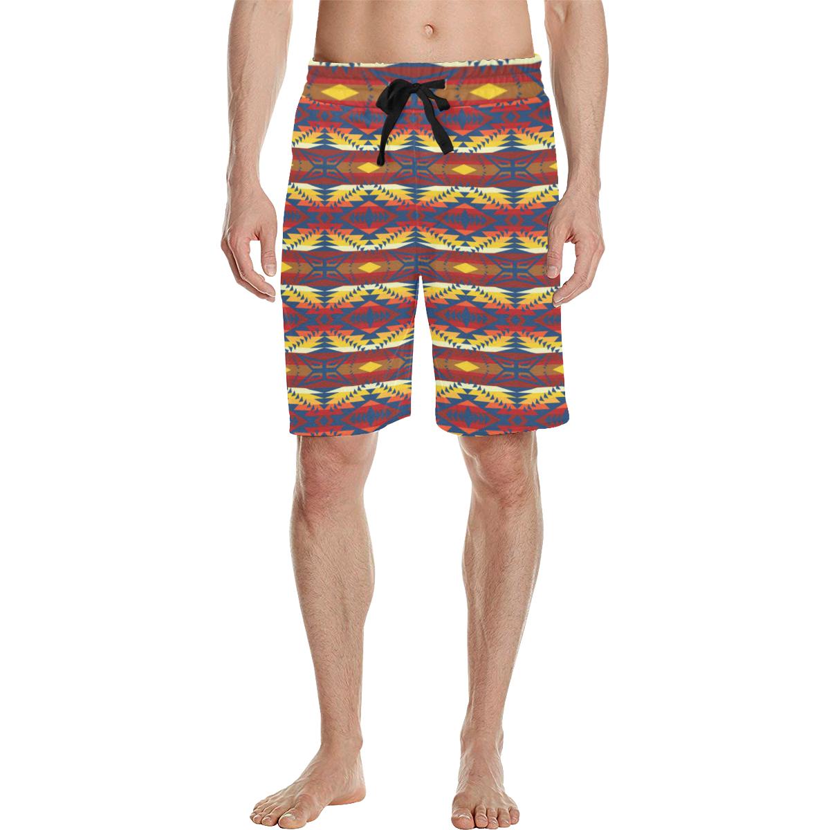 War Party Men's All Over Print Casual Shorts (Model L23) Men's Casual Shorts (L23) e-joyer