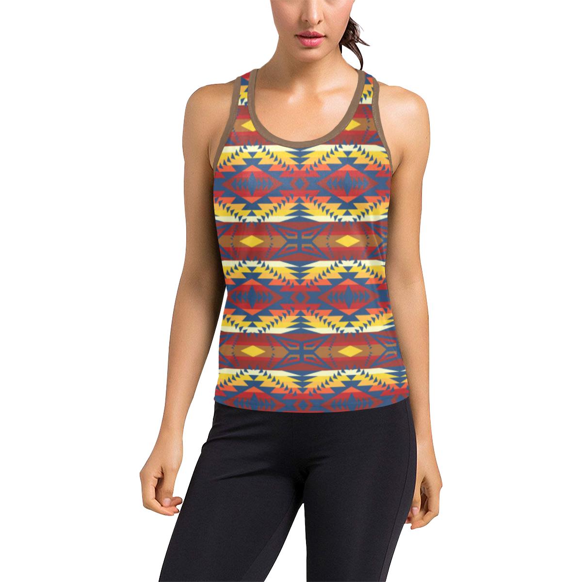 War Party Women's Racerback Tank Top (Model T60) Racerback Tank Top (T60) e-joyer