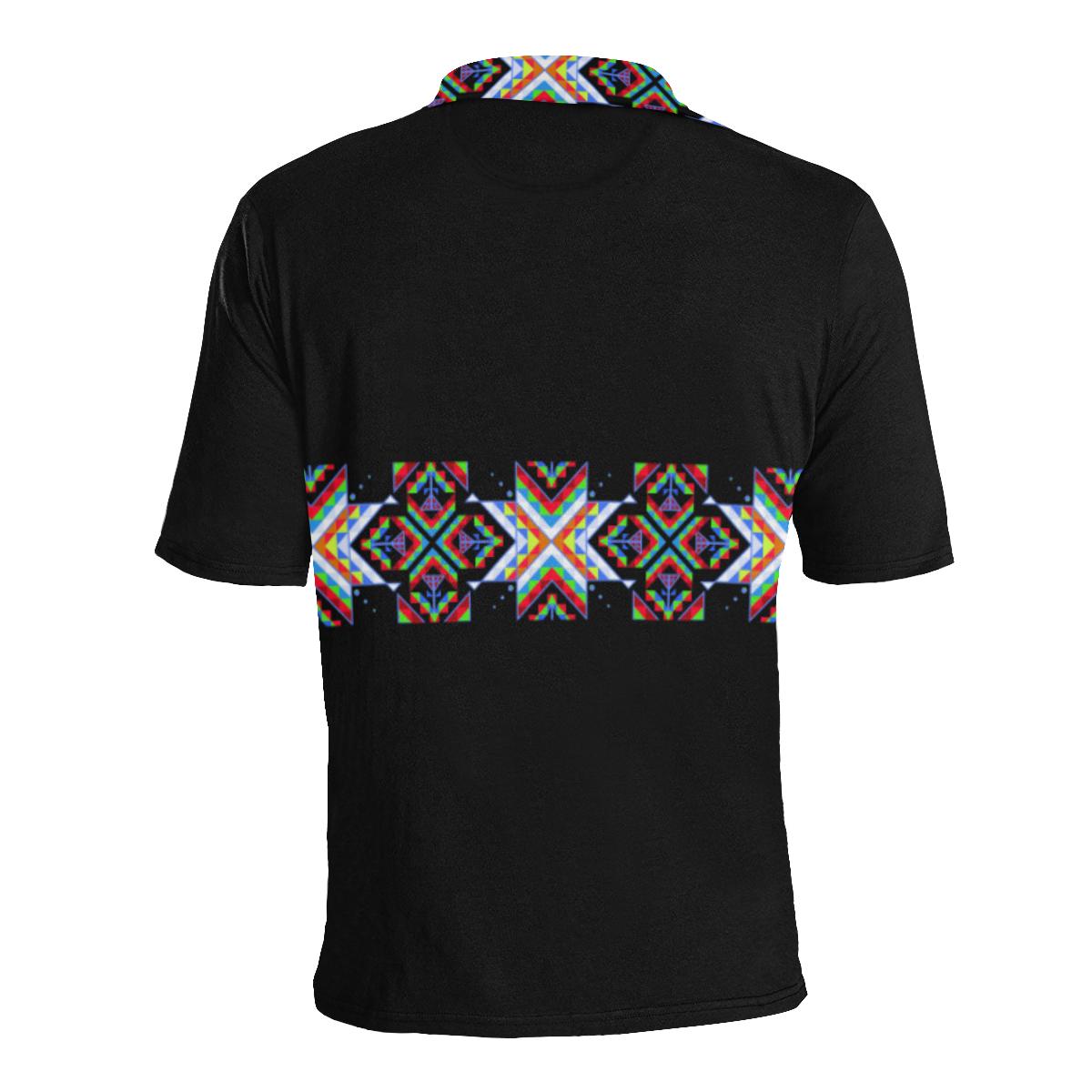 White Blanket Strip - I Men's All Over Print Polo Shirt (Model T55) Men's Polo Shirt (Model T55) e-joyer