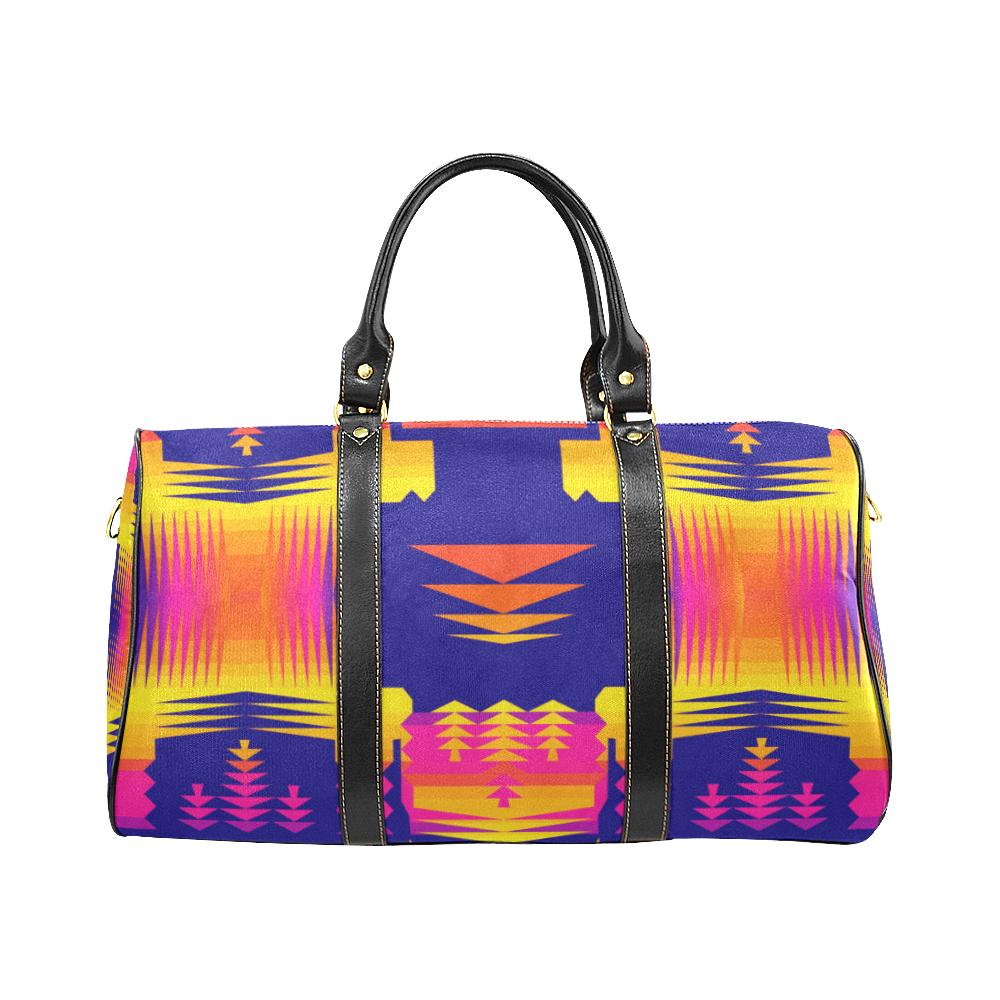 Winter Sunset Sage New Waterproof Travel Bag/Small (Model 1639) Waterproof Travel Bags (1639) e-joyer