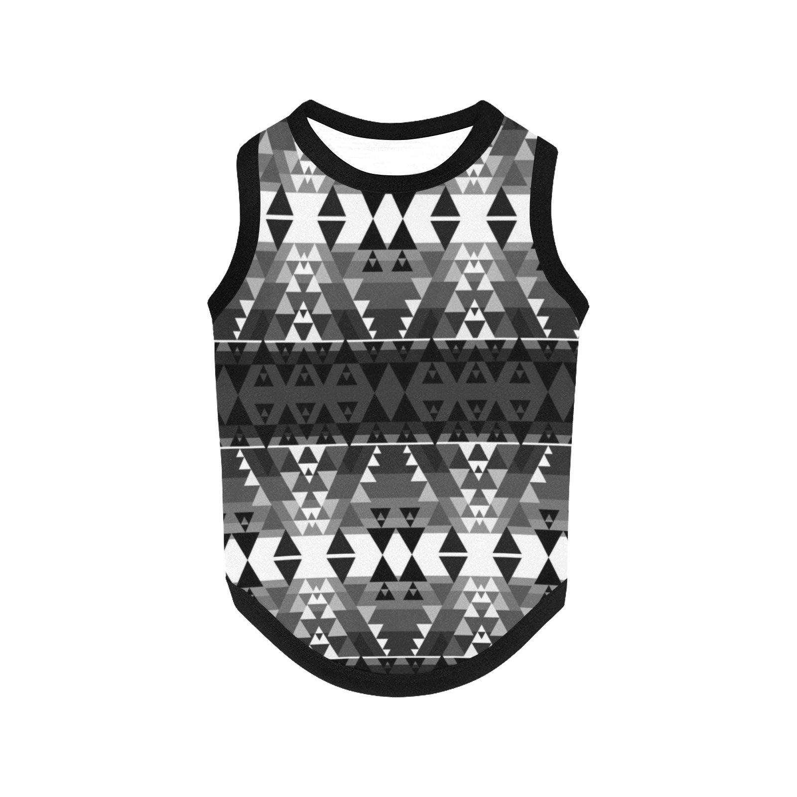 Writing on Stone Black and White All Over Print Pet Tank Top Pet Tank Top e-joyer