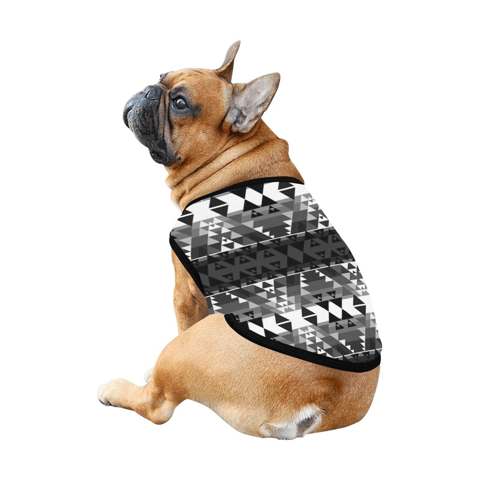 Writing on Stone Black and White All Over Print Pet Tank Top Pet Tank Top e-joyer