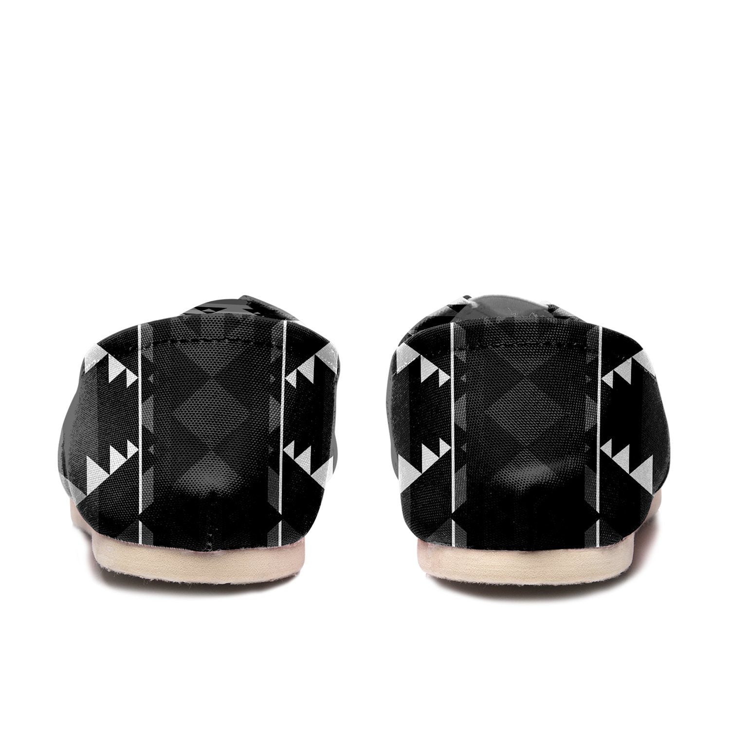 Writing on Stone Black and White Casual Unisex Slip On Shoe Herman