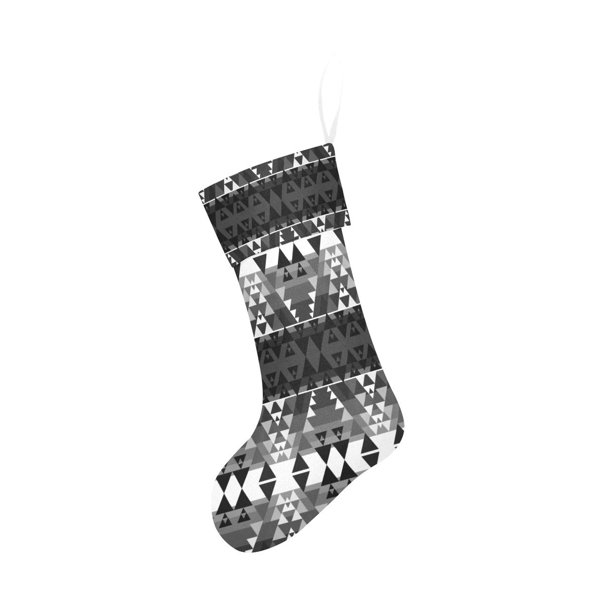 Writing on Stone Black and White Christmas Stocking holiday stocking e-joyer