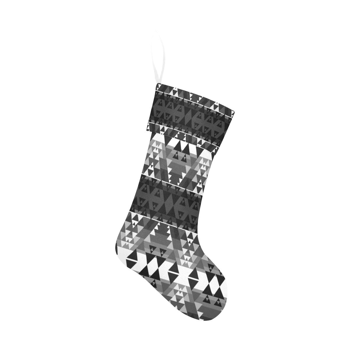 Writing on Stone Black and White Christmas Stocking holiday stocking e-joyer