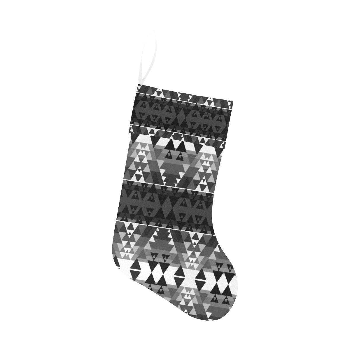 Writing on Stone Black and White Christmas Stocking holiday stocking e-joyer