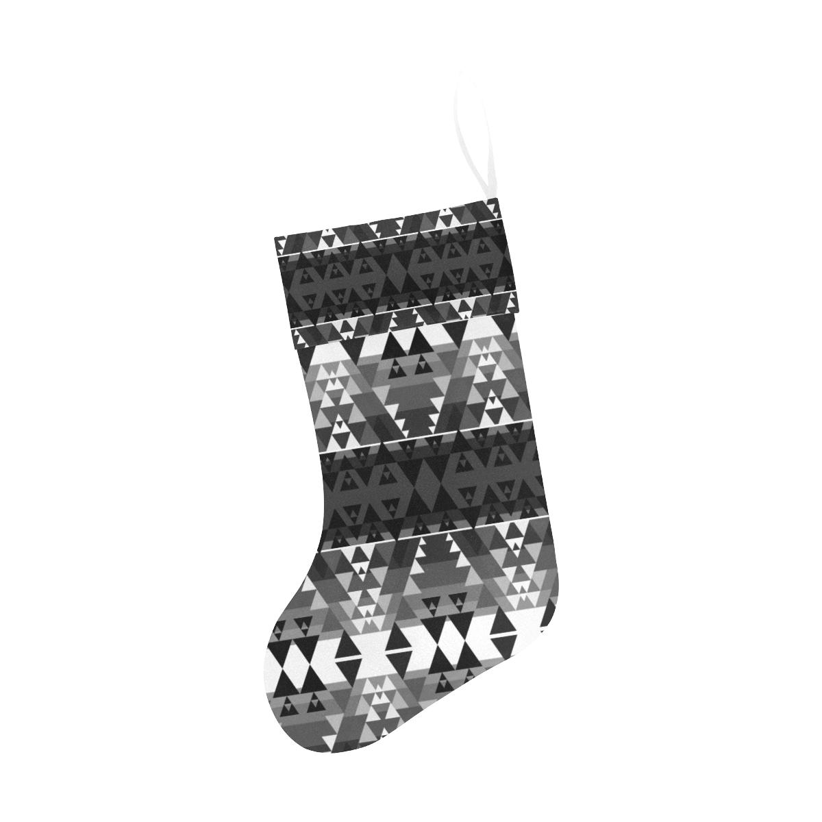 Writing on Stone Black and White Christmas Stocking holiday stocking e-joyer