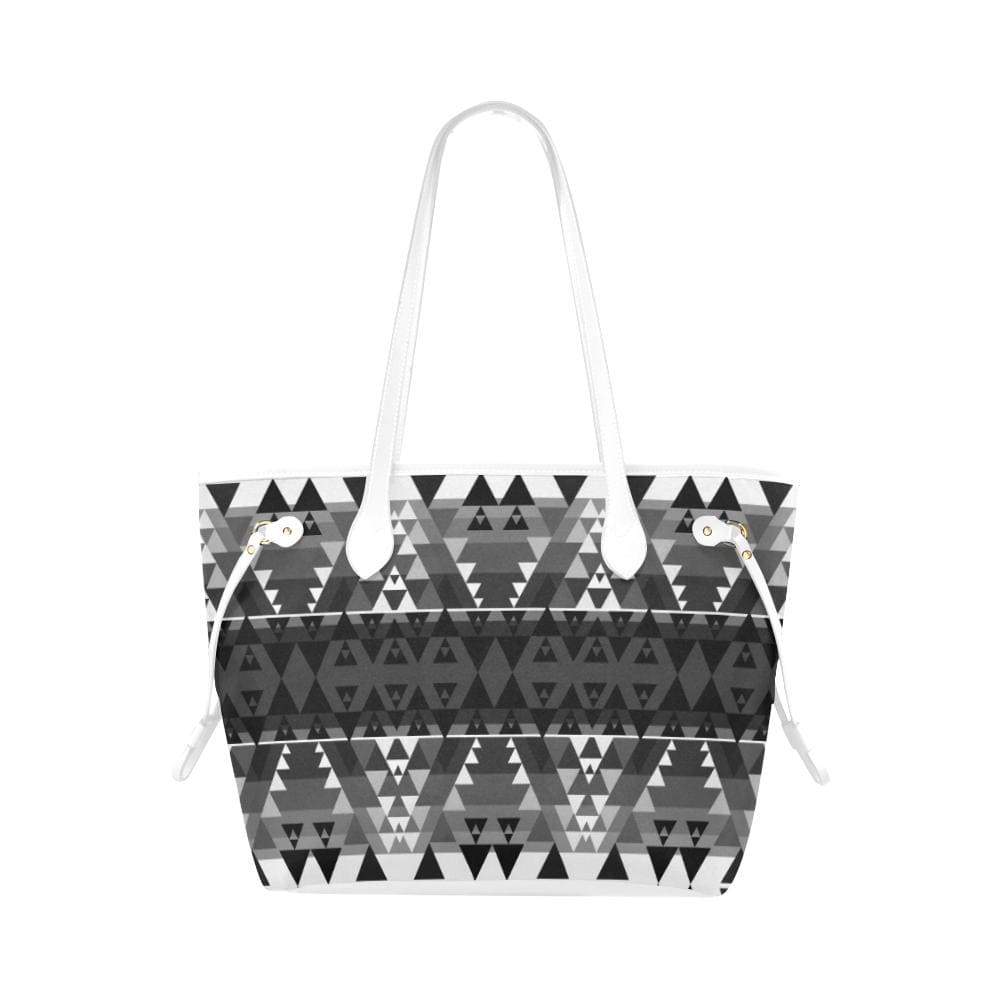 Writing on Stone Black and White Clover Canvas Tote Bag (Model 1661) Clover Canvas Tote Bag (1661) e-joyer