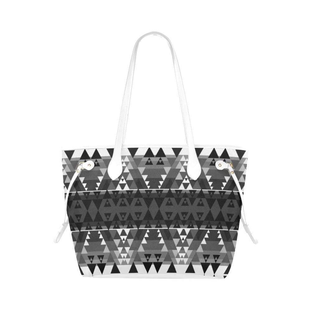 Writing on Stone Black and White Clover Canvas Tote Bag (Model 1661) Clover Canvas Tote Bag (1661) e-joyer